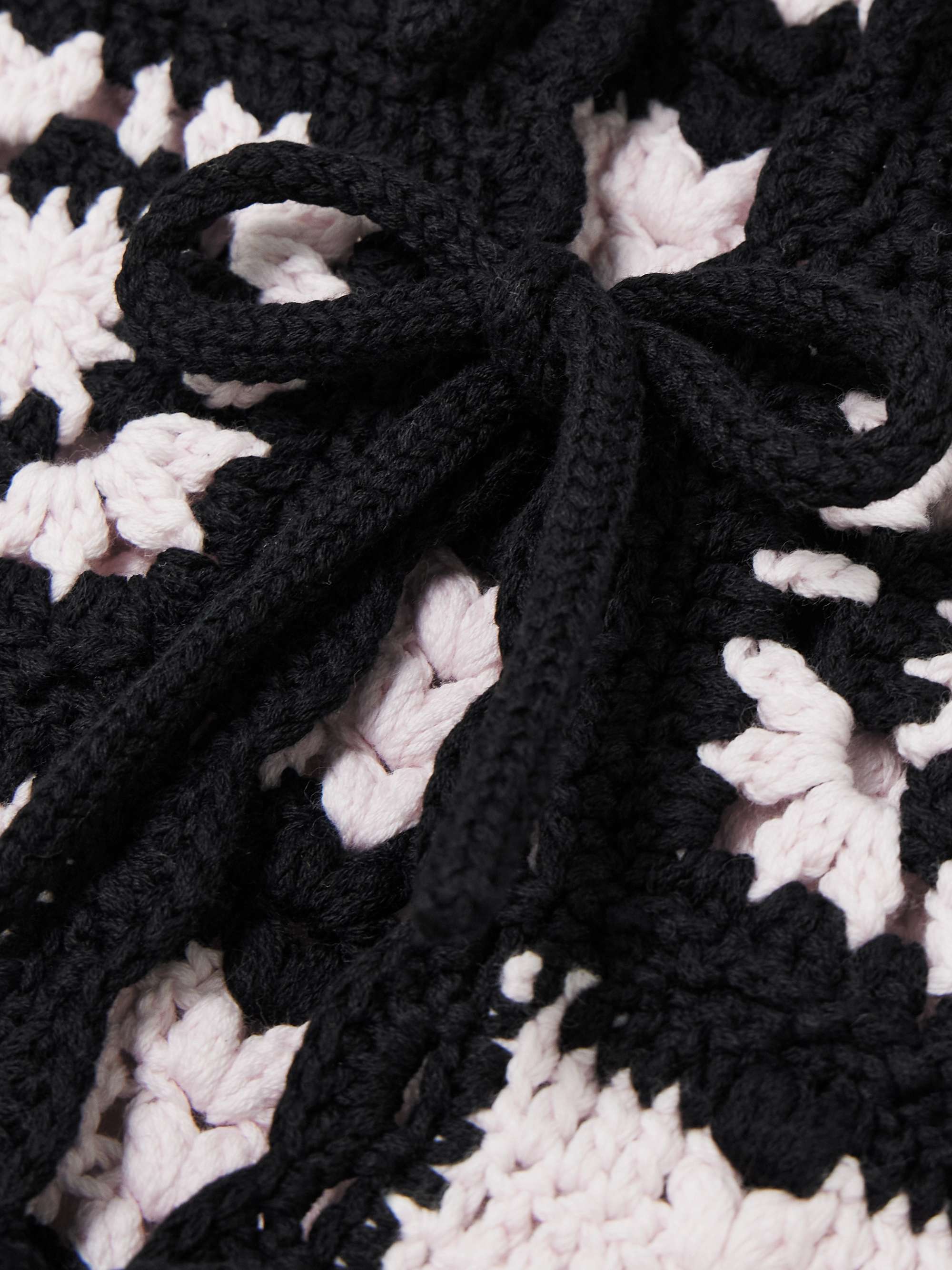 Crocheted organic cotton cardigan view