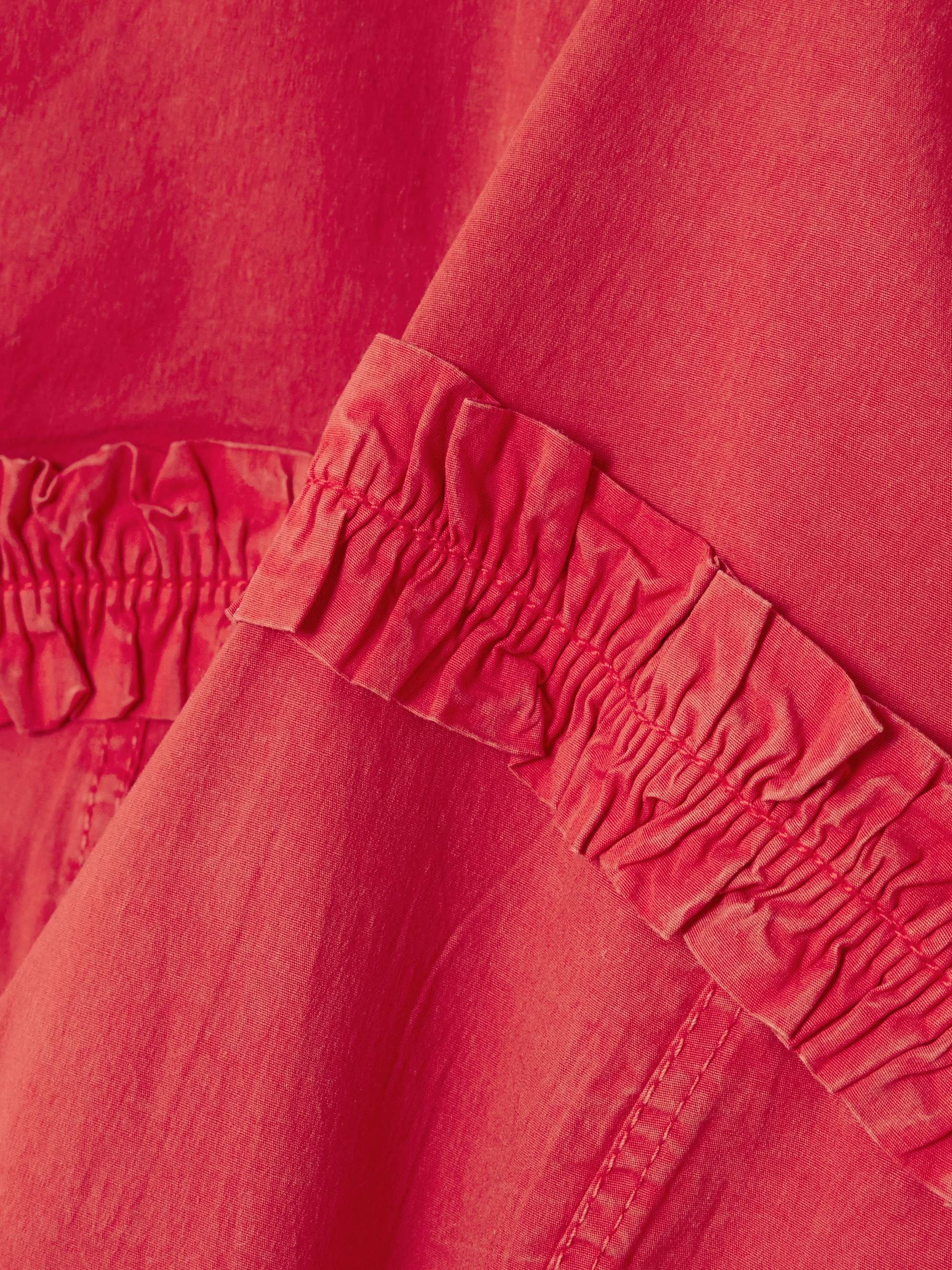 Ruffled gathered cotton-blend mini dress view