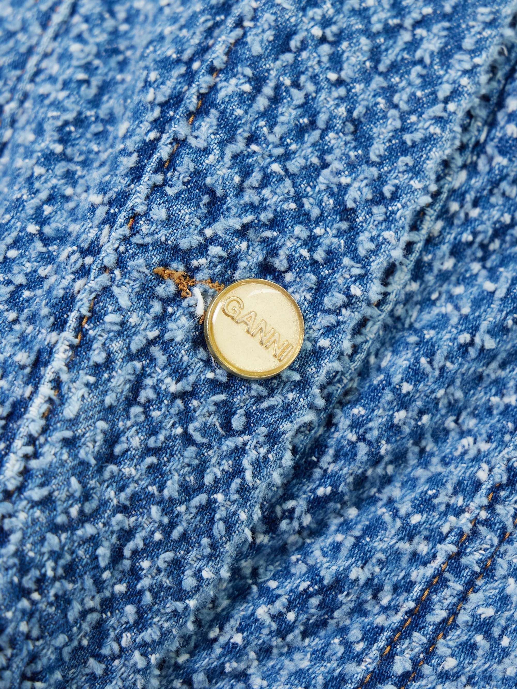 Organic bouclé-denim vest view