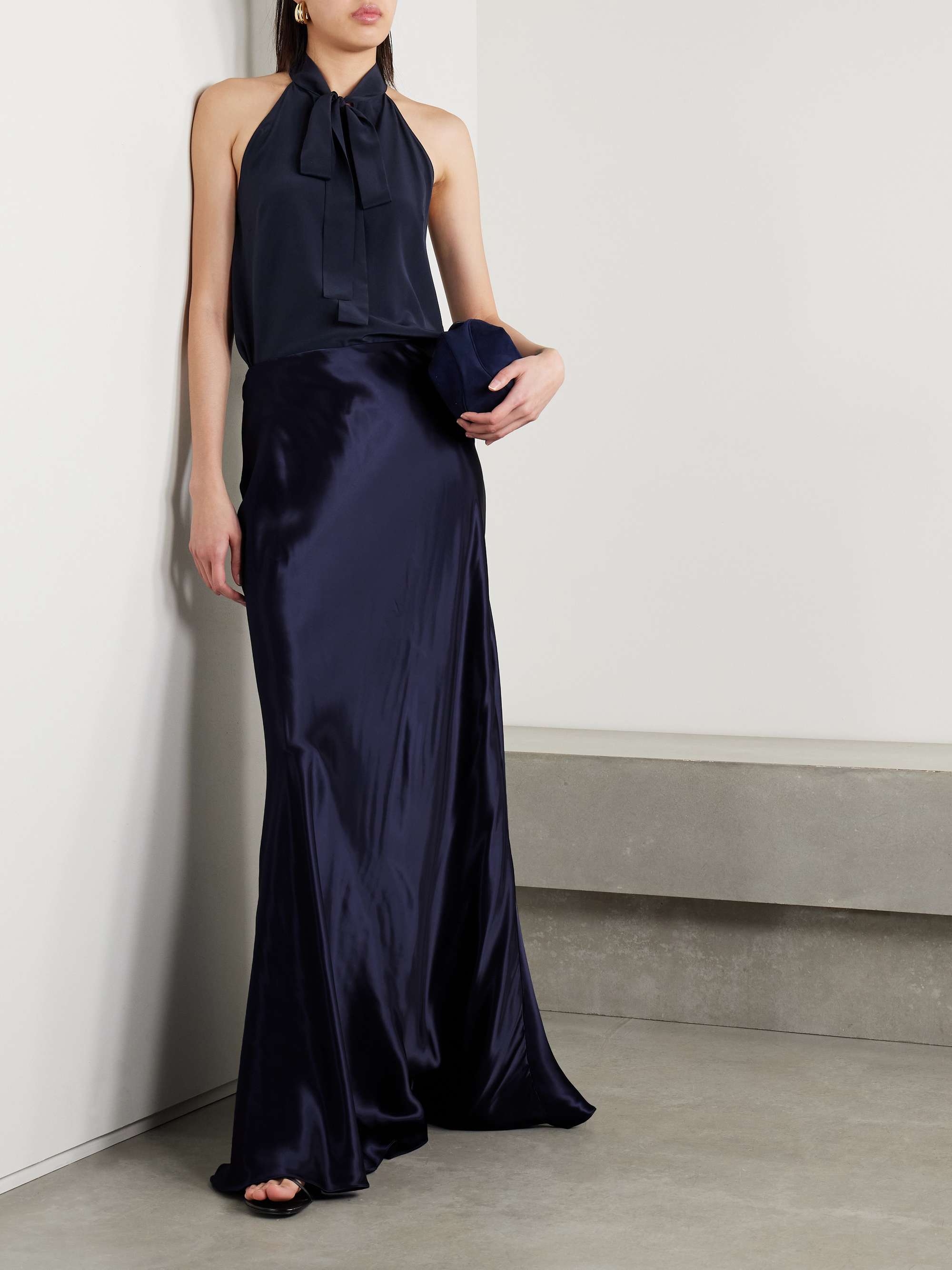 Masina charmeuse maxi skirt view