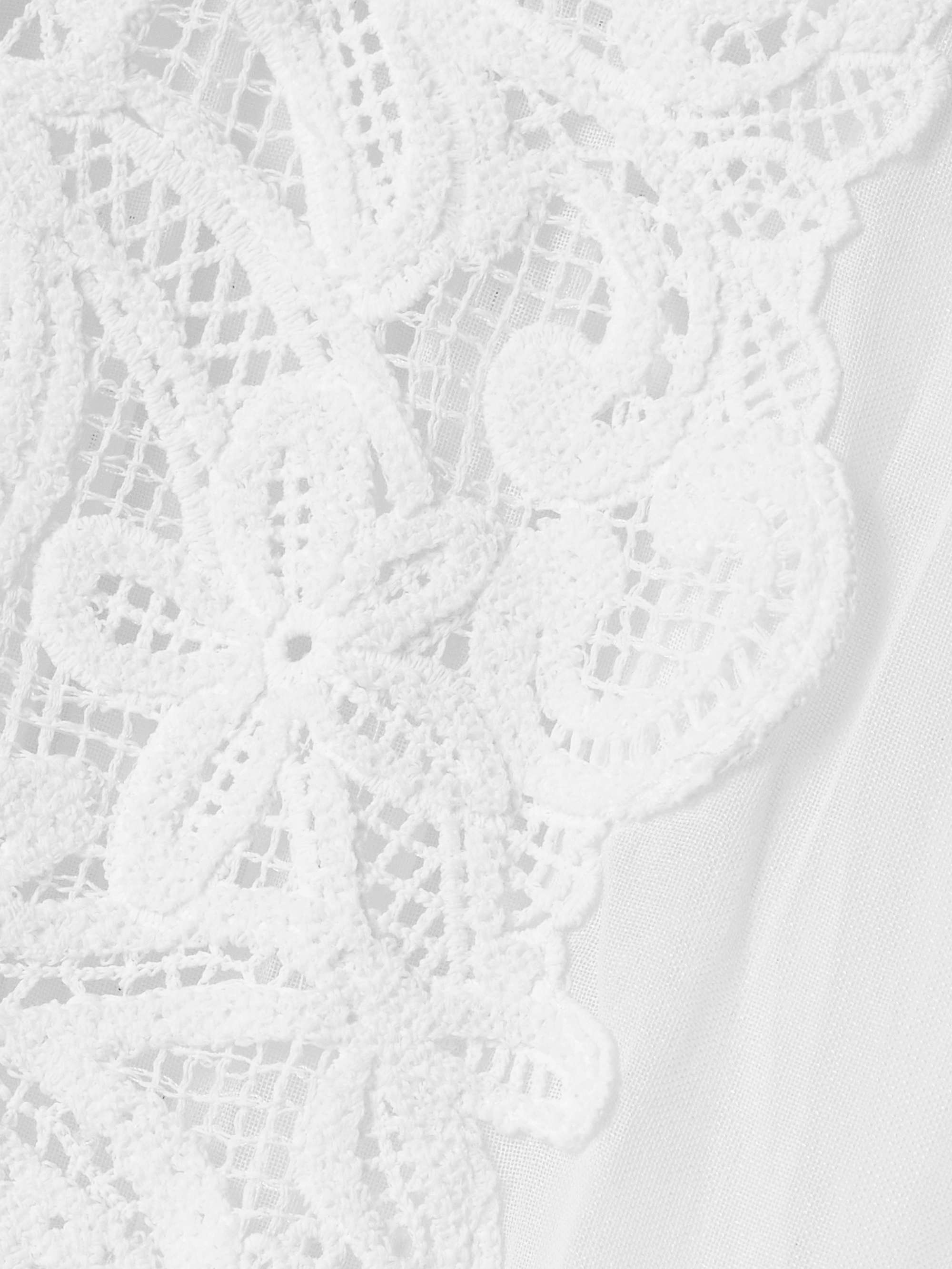 Seymour belted guipure lace-trimmed cotton-blend voile maxi dress view