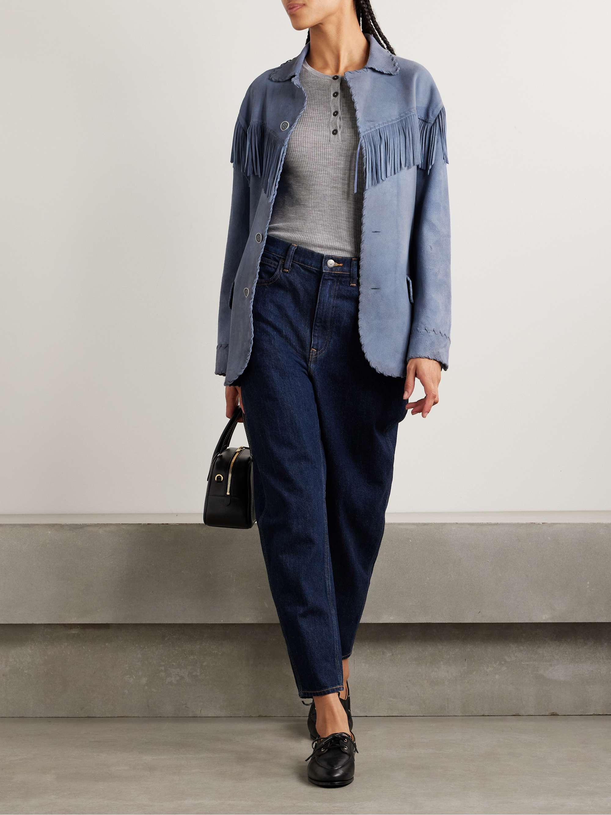 Rennie fringed nubuck jacket view