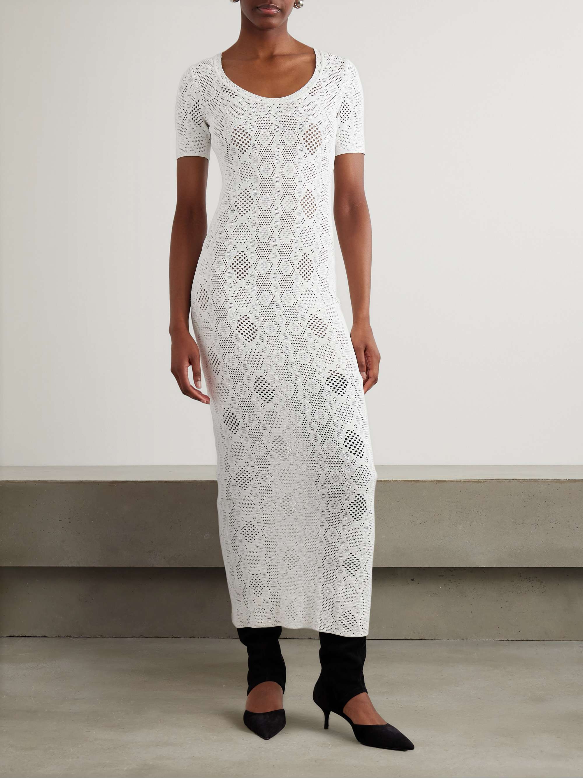 Open-knit midi dress view