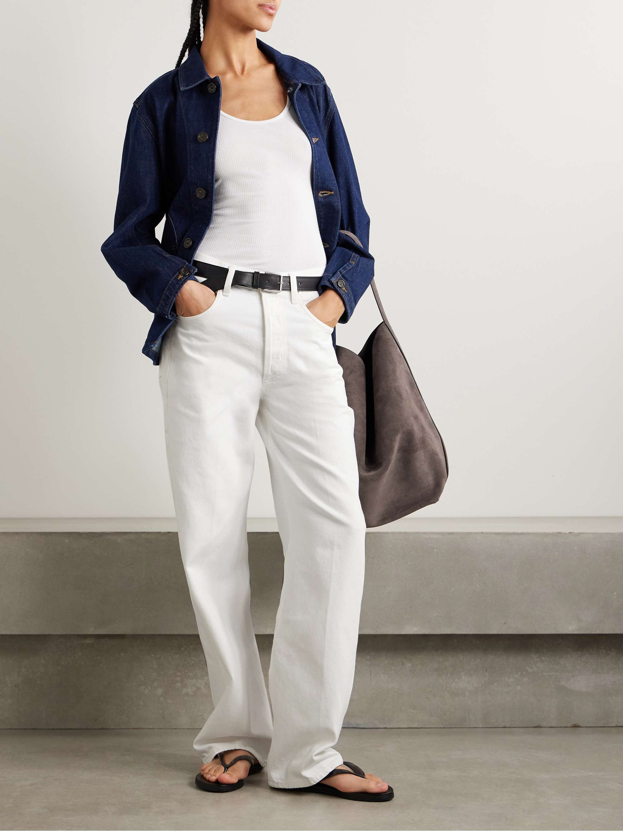 + Argent Ayla Baggy high-rise wide-leg jeans view