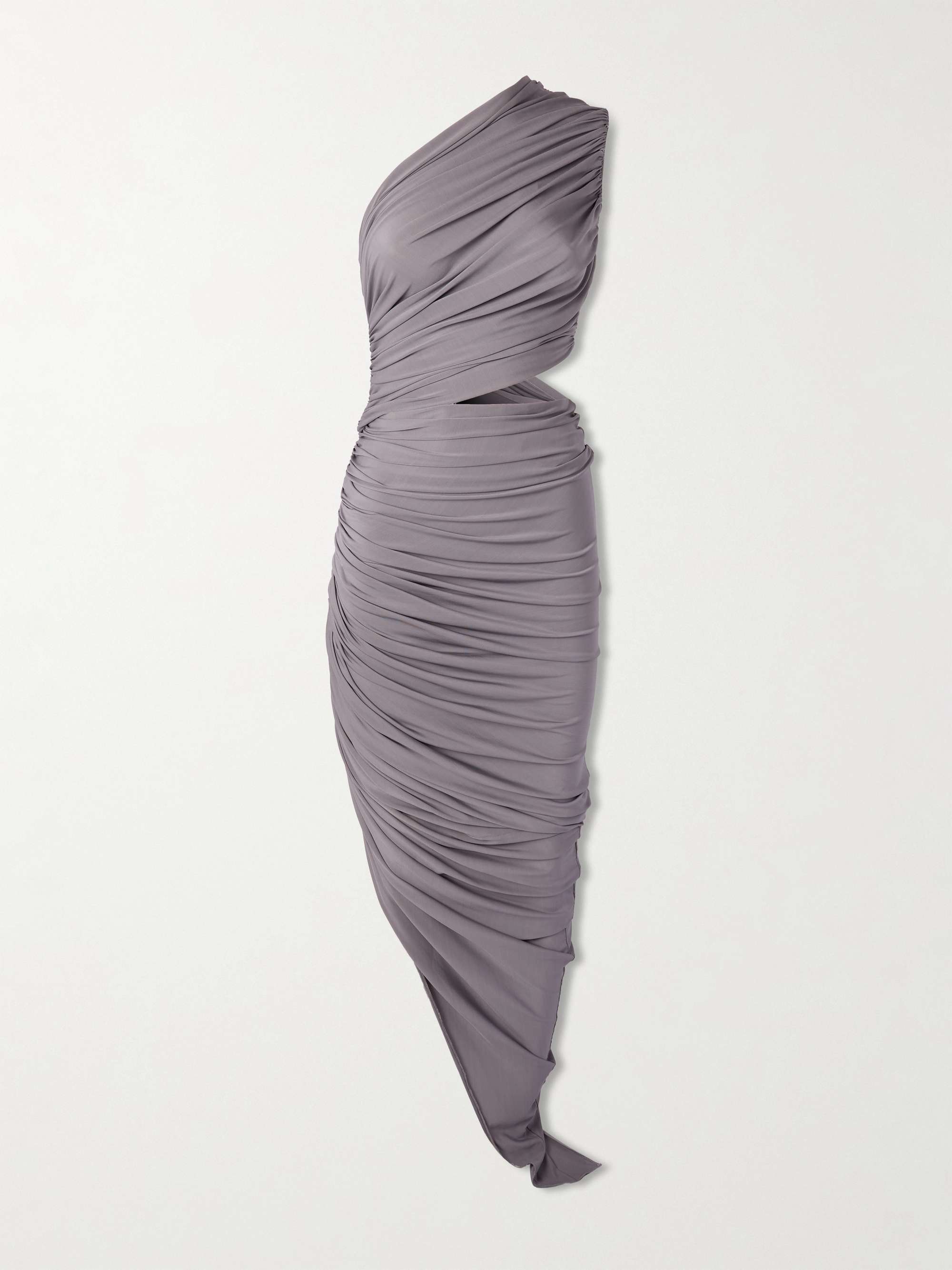 One-shoulder asymmetric cutout stretch-jersey dress view
