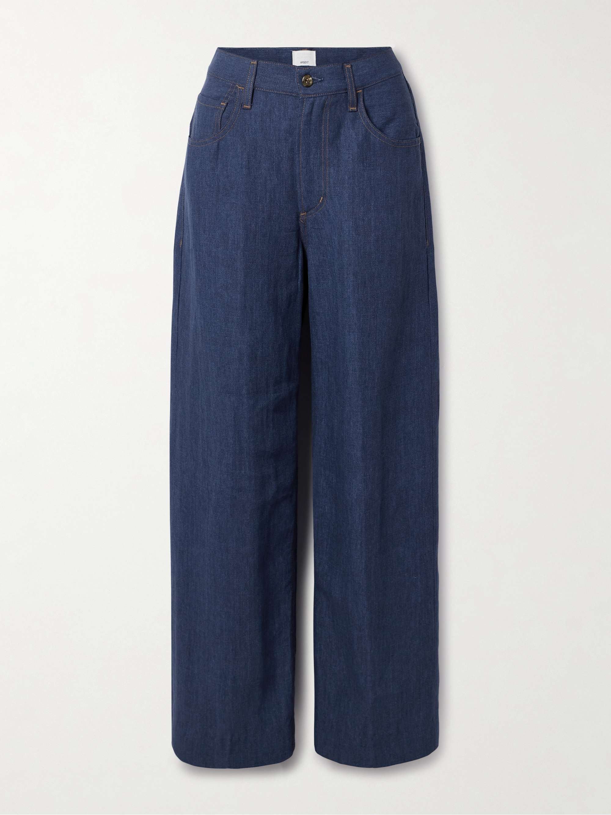 + Argent Ayla Baggy linen wide-leg pants view