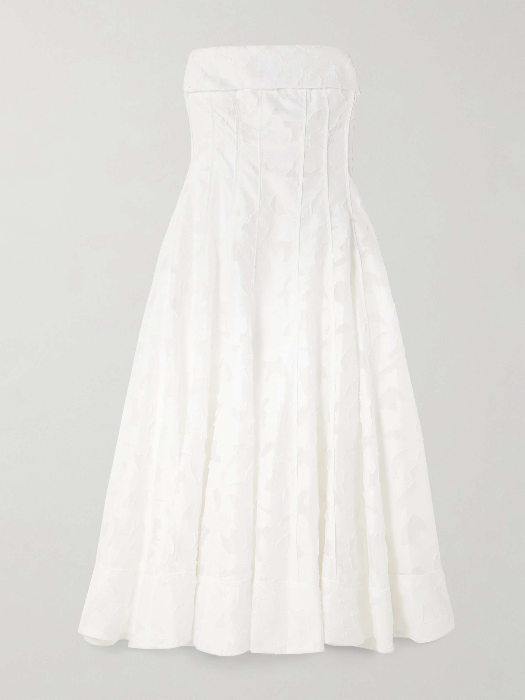 Imogen strapless fil coupé jacquard midi dress view