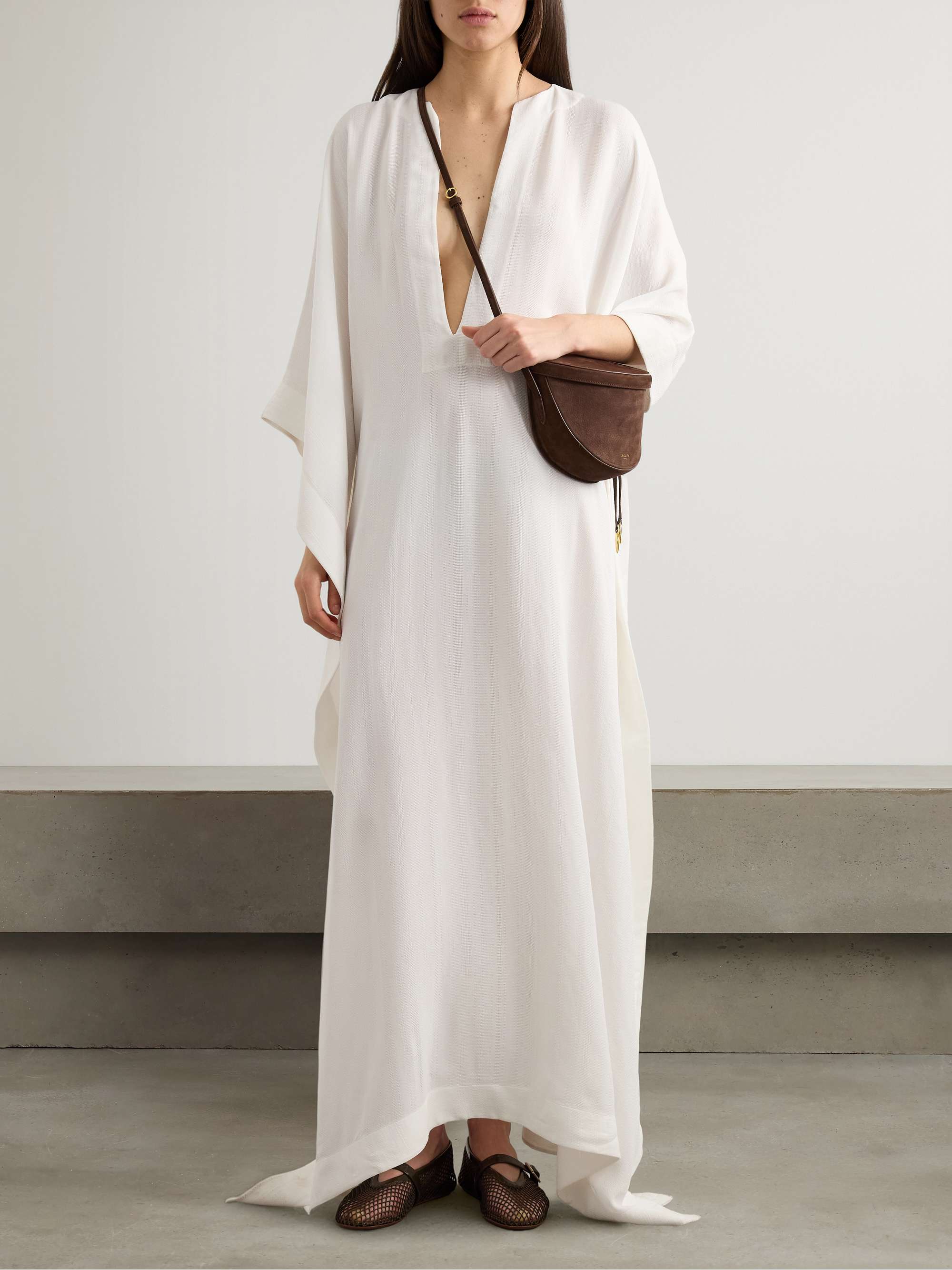 Crepe maxi dress view