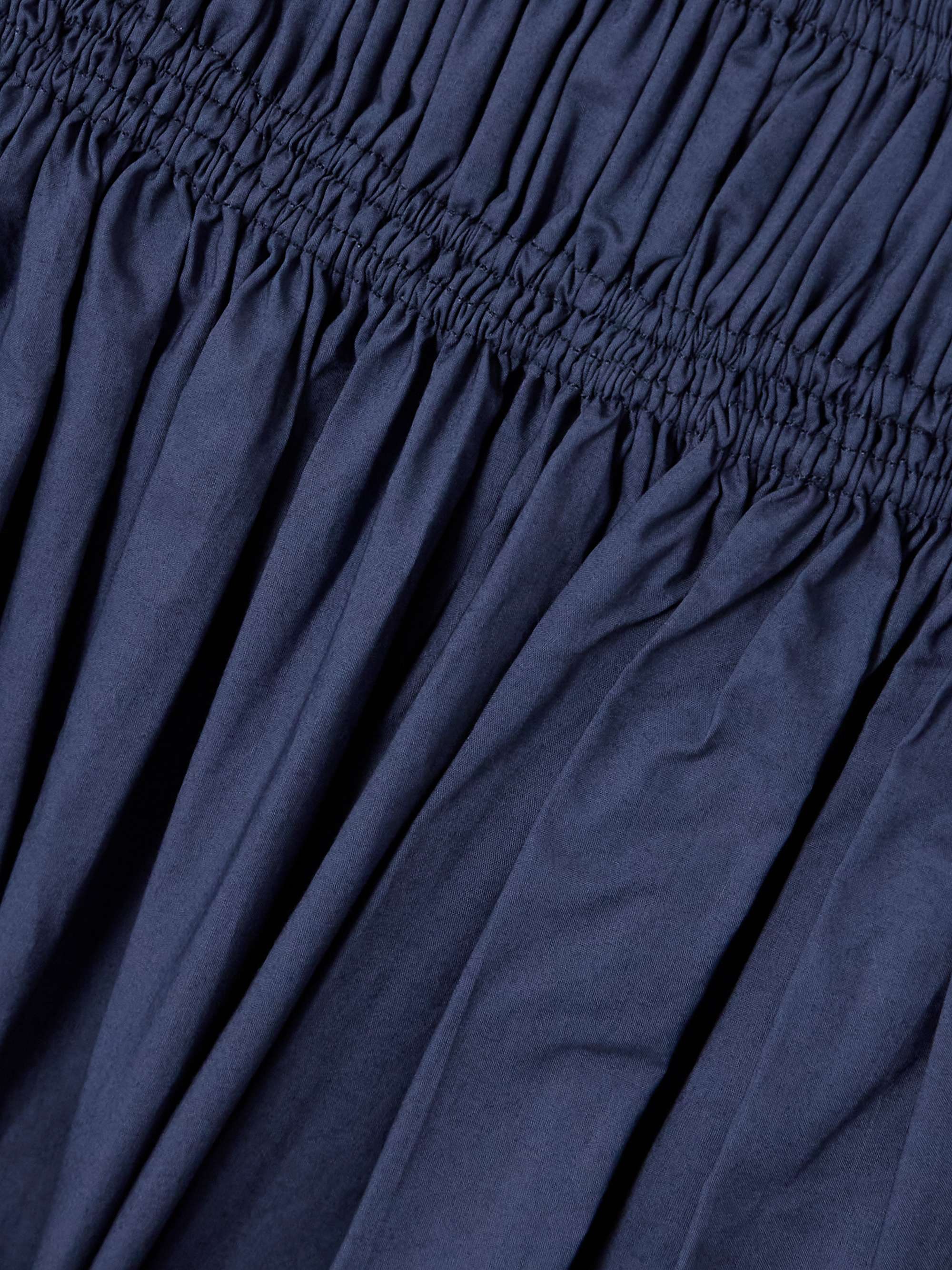 Shirred organic cotton midi dress view