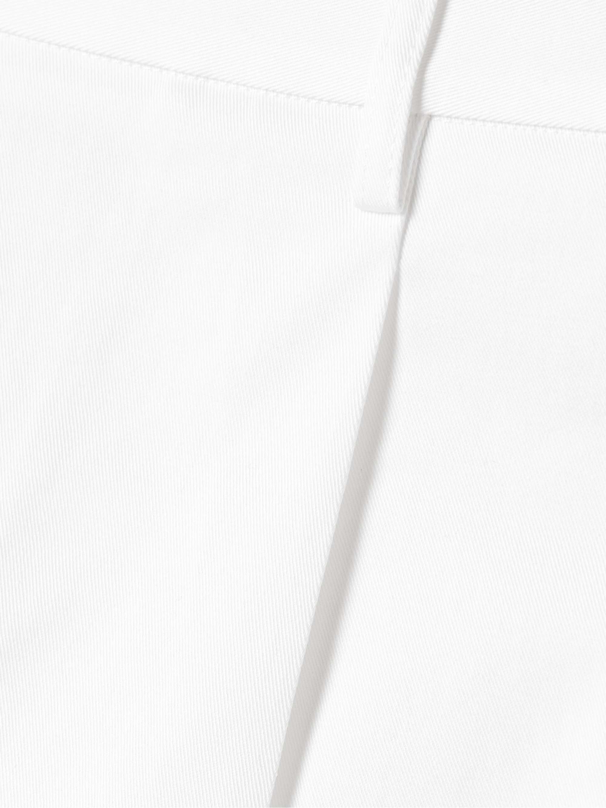Pleated organic cotton-blend twill shorts view