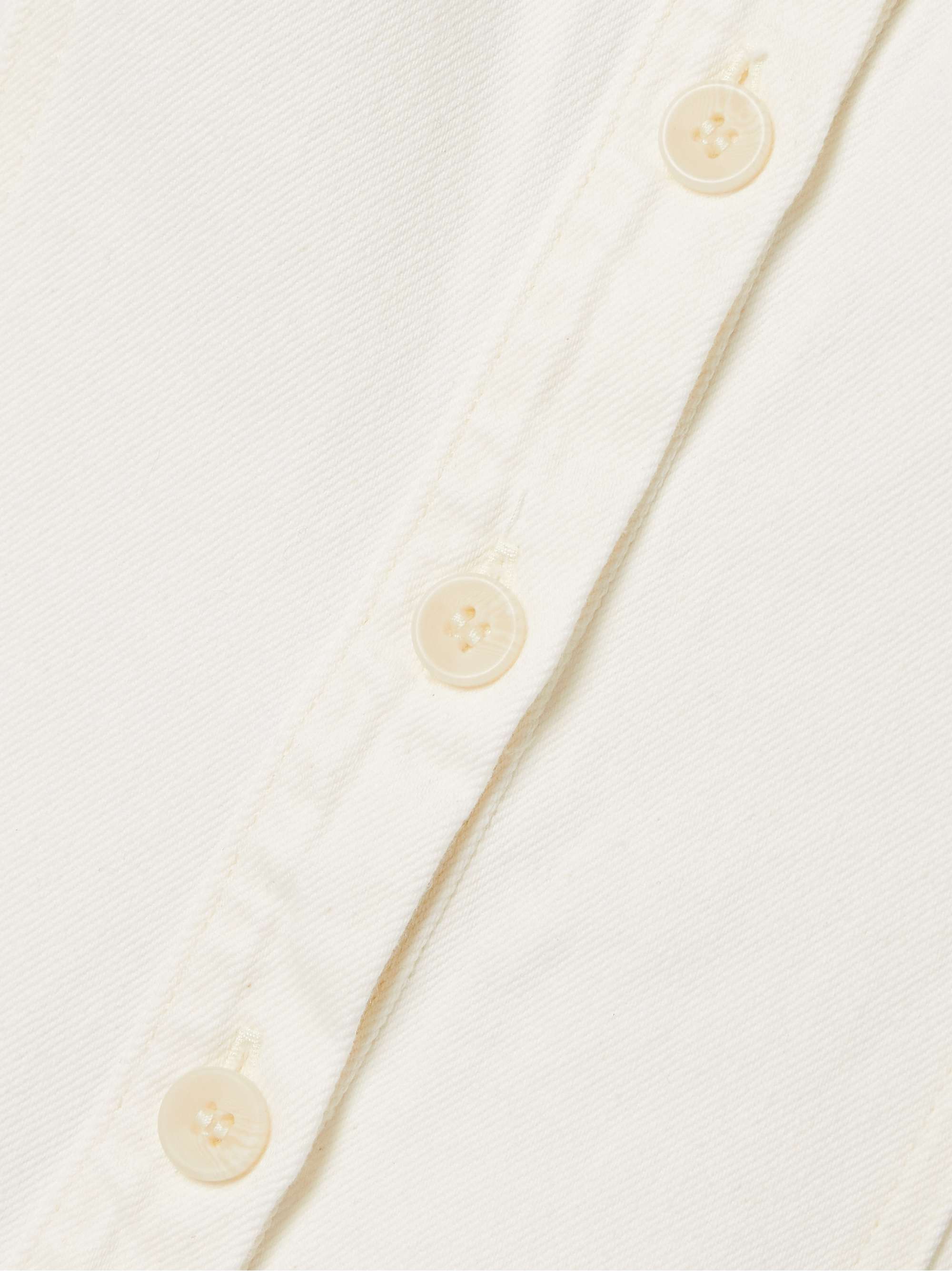 Rosetta paneled denim midi dress view