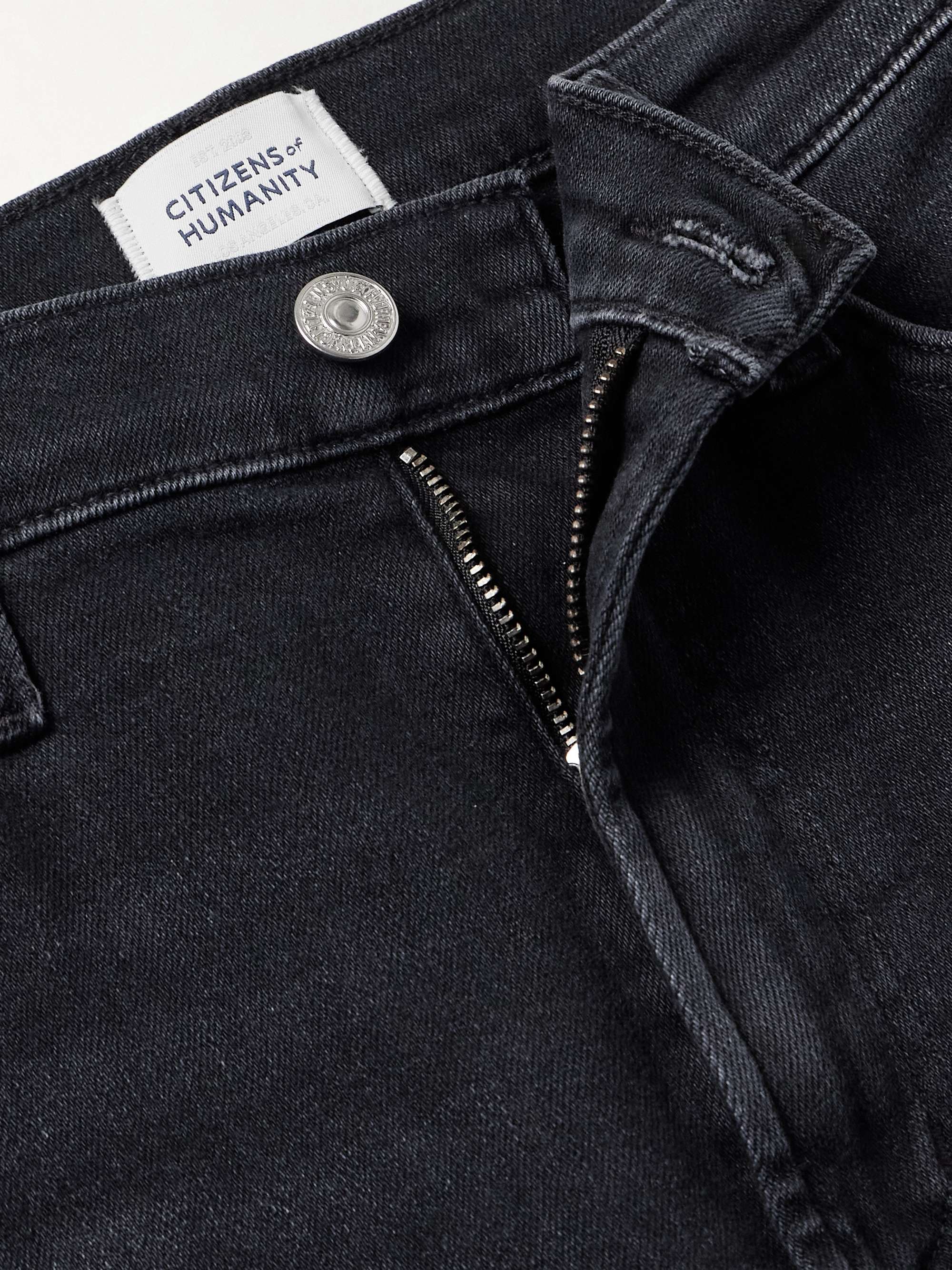 Palma frayed high-rise straight-leg jeans view