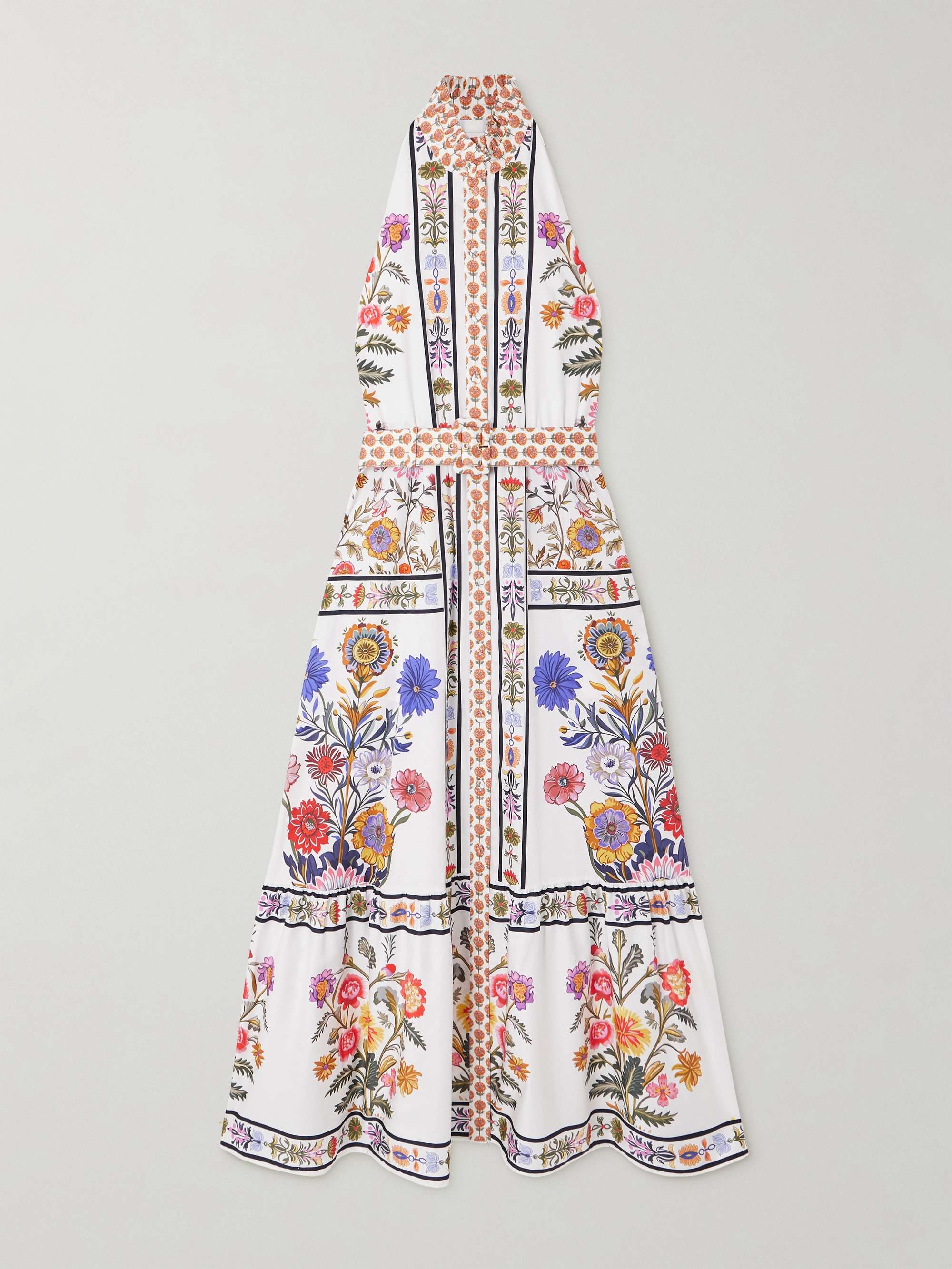 Biba tiered floral-print cotton-poplin maxi dress view
