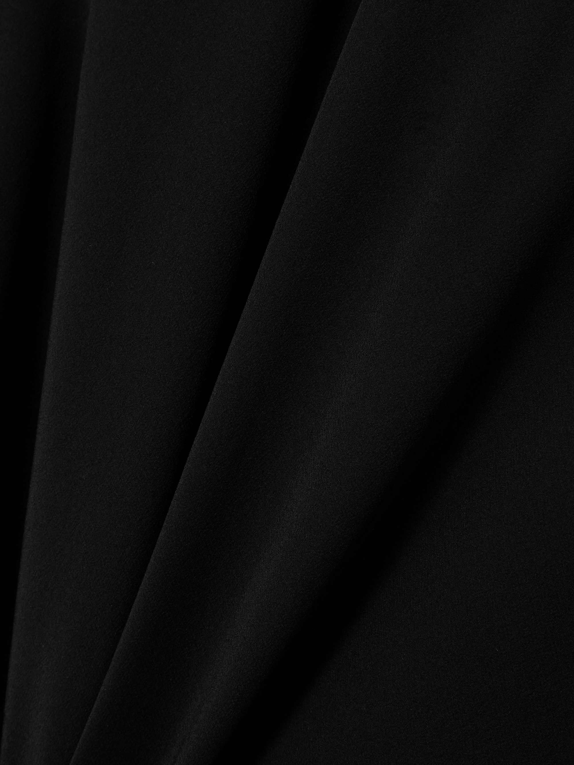 Gathered silk crepe de chine maxi dress view