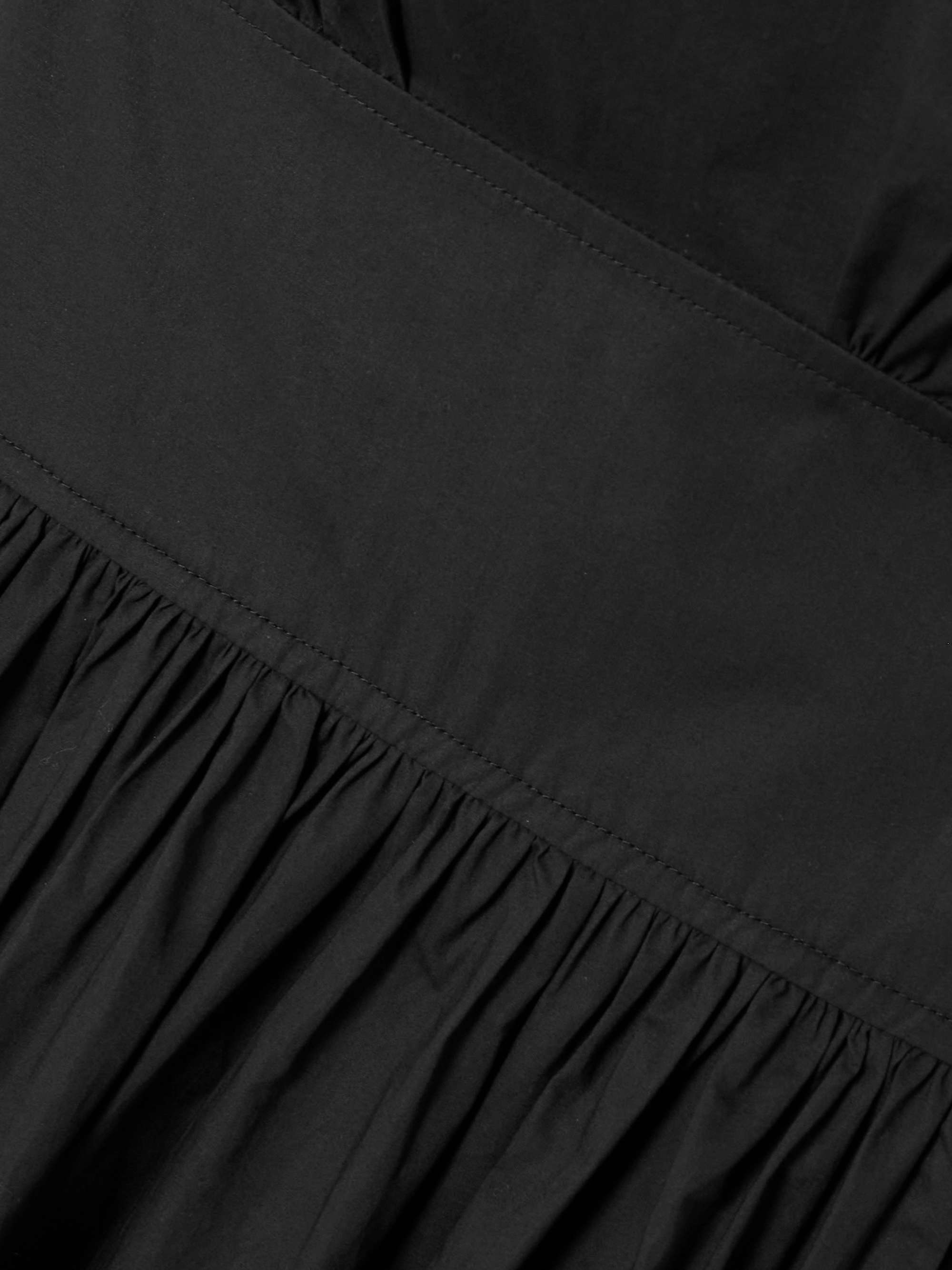 Gathered organic cotton midi dress view