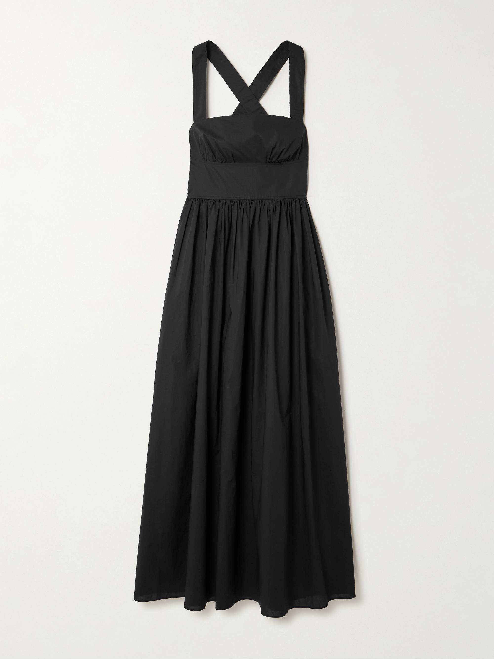 Gathered organic cotton midi dress view