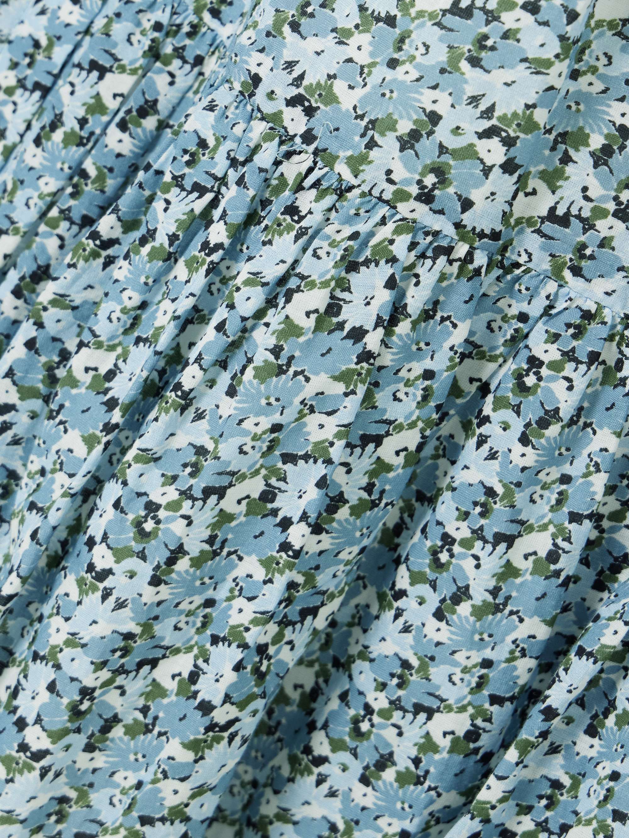 Yulianna tiered floral-print cotton-blend voile mini dress view