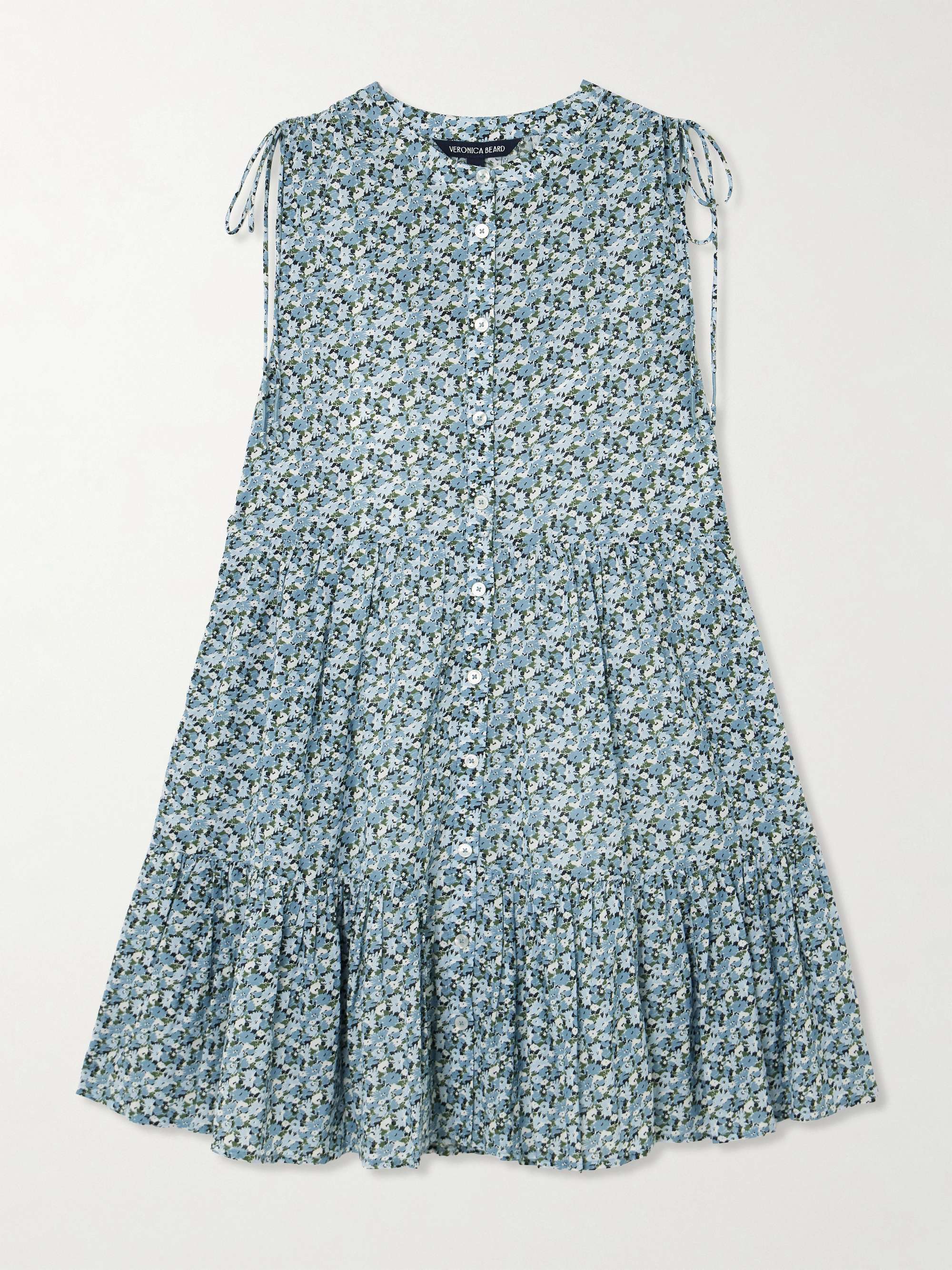 Yulianna tiered floral-print cotton-blend voile mini dress view