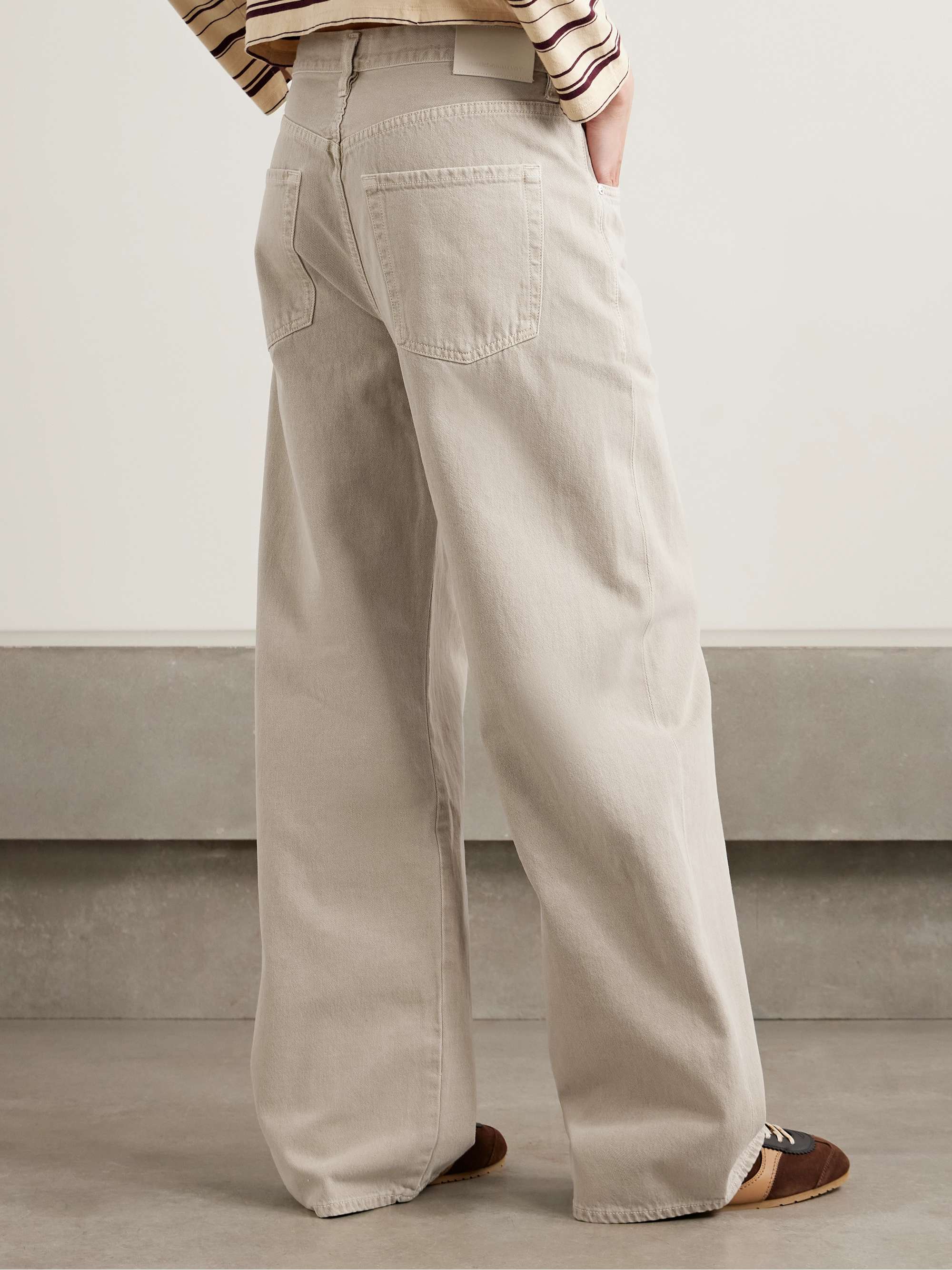 Brynn Drawstring mid-rise wide-leg jeans view