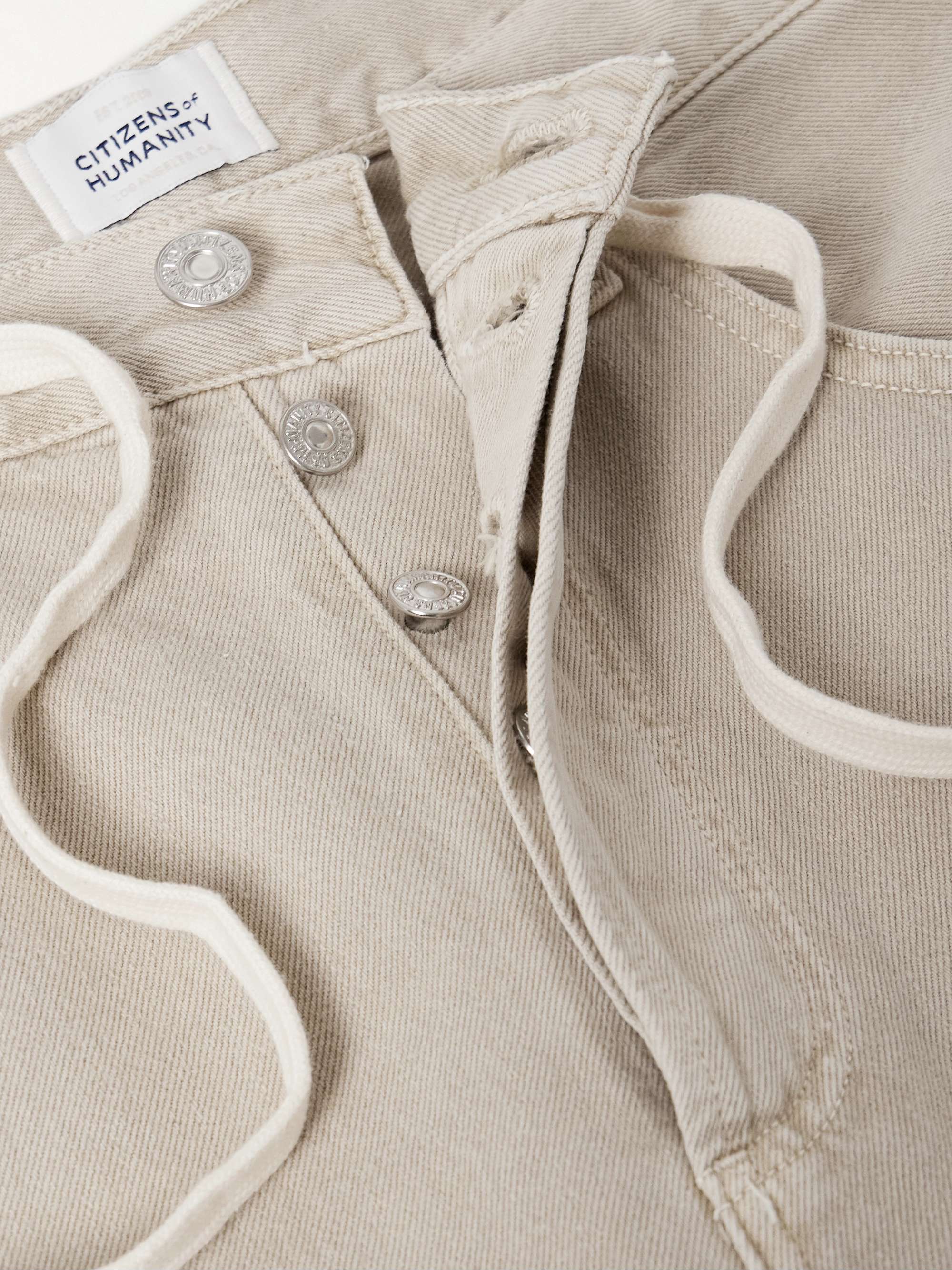 Brynn Drawstring mid-rise wide-leg jeans view