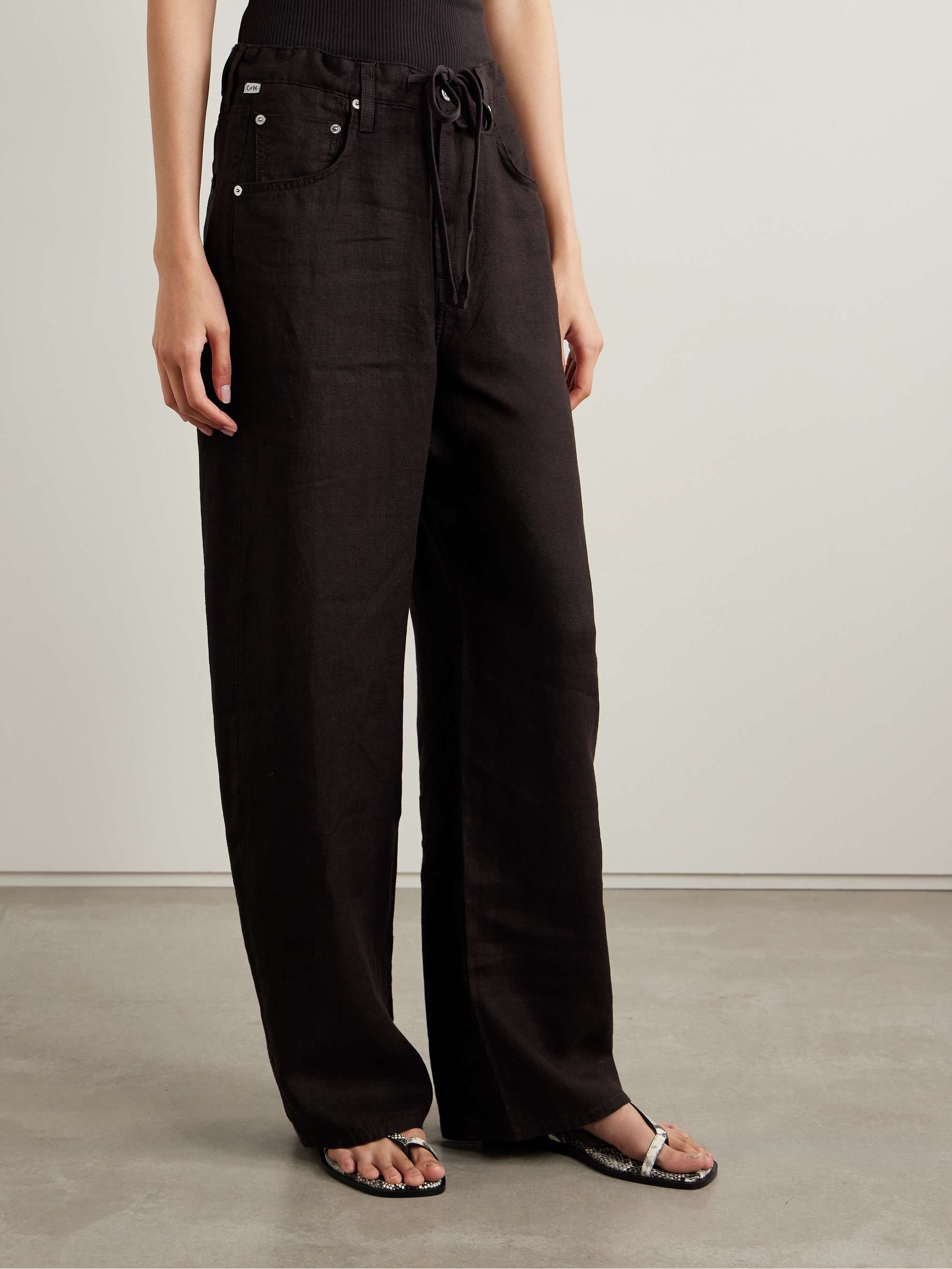 Brynn linen wide-leg pants view