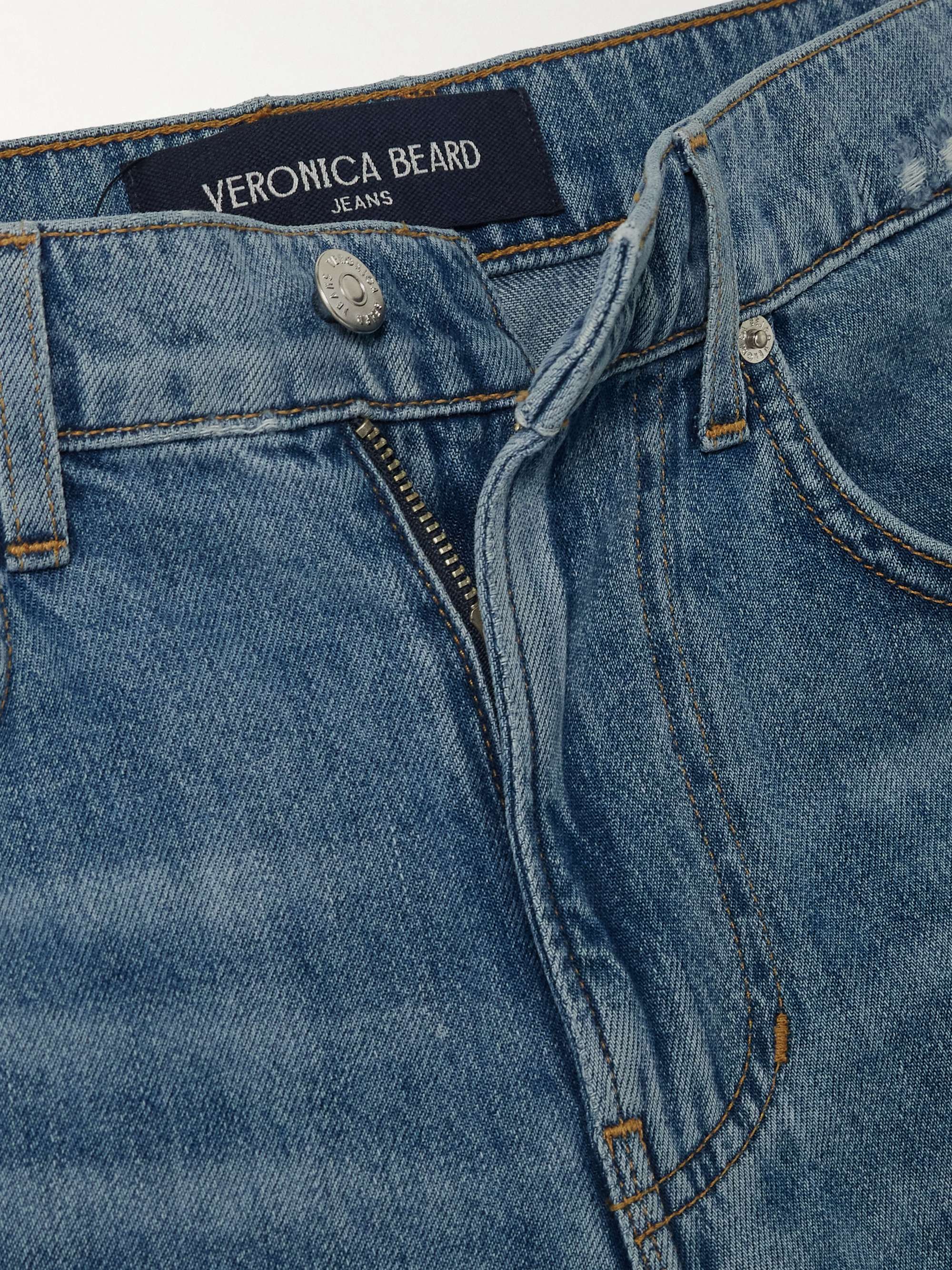 Kasey frayed mid-rise wide-leg jeans view