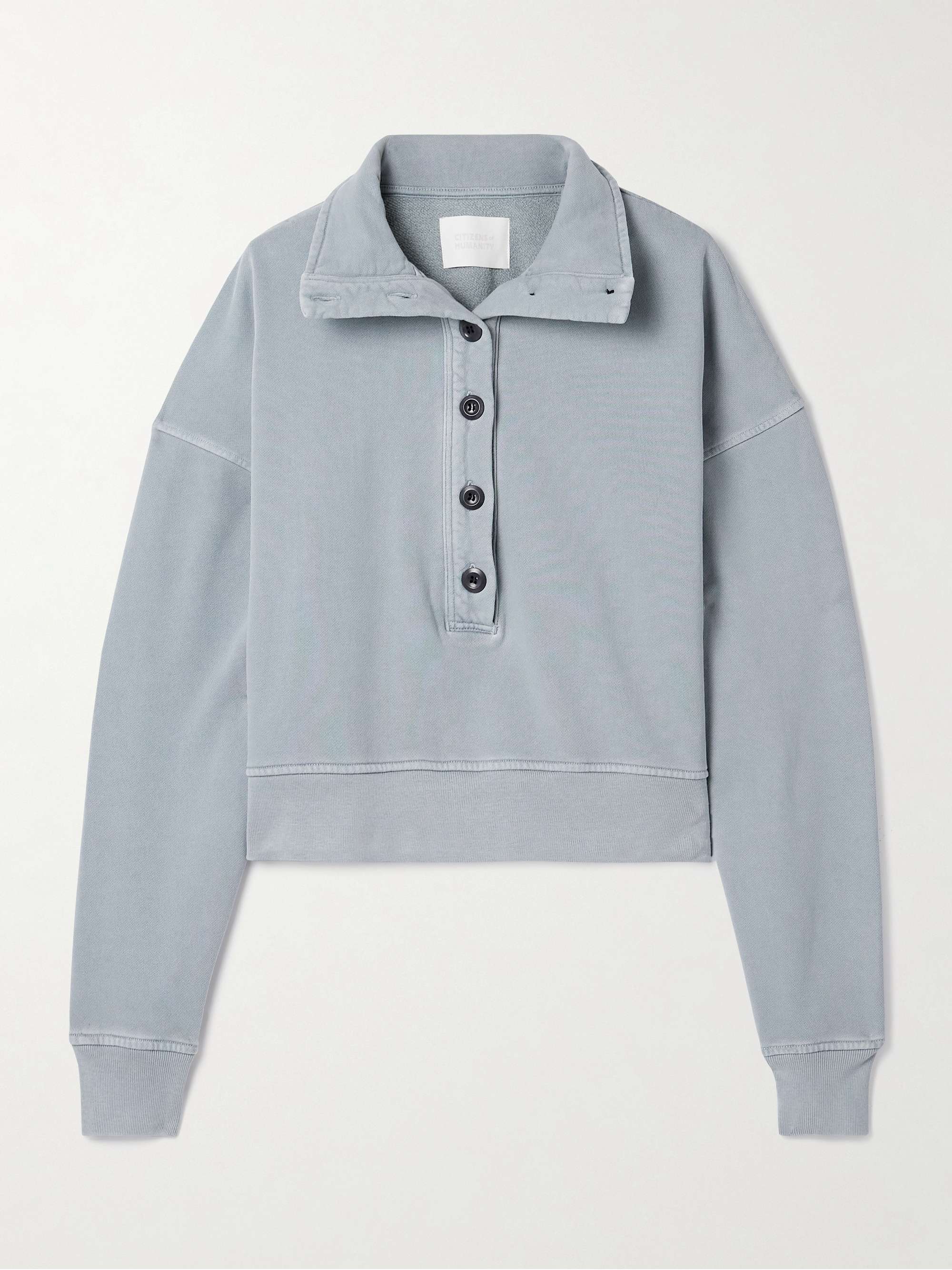Mirelle cropped cotton-jersey sweatshirt view