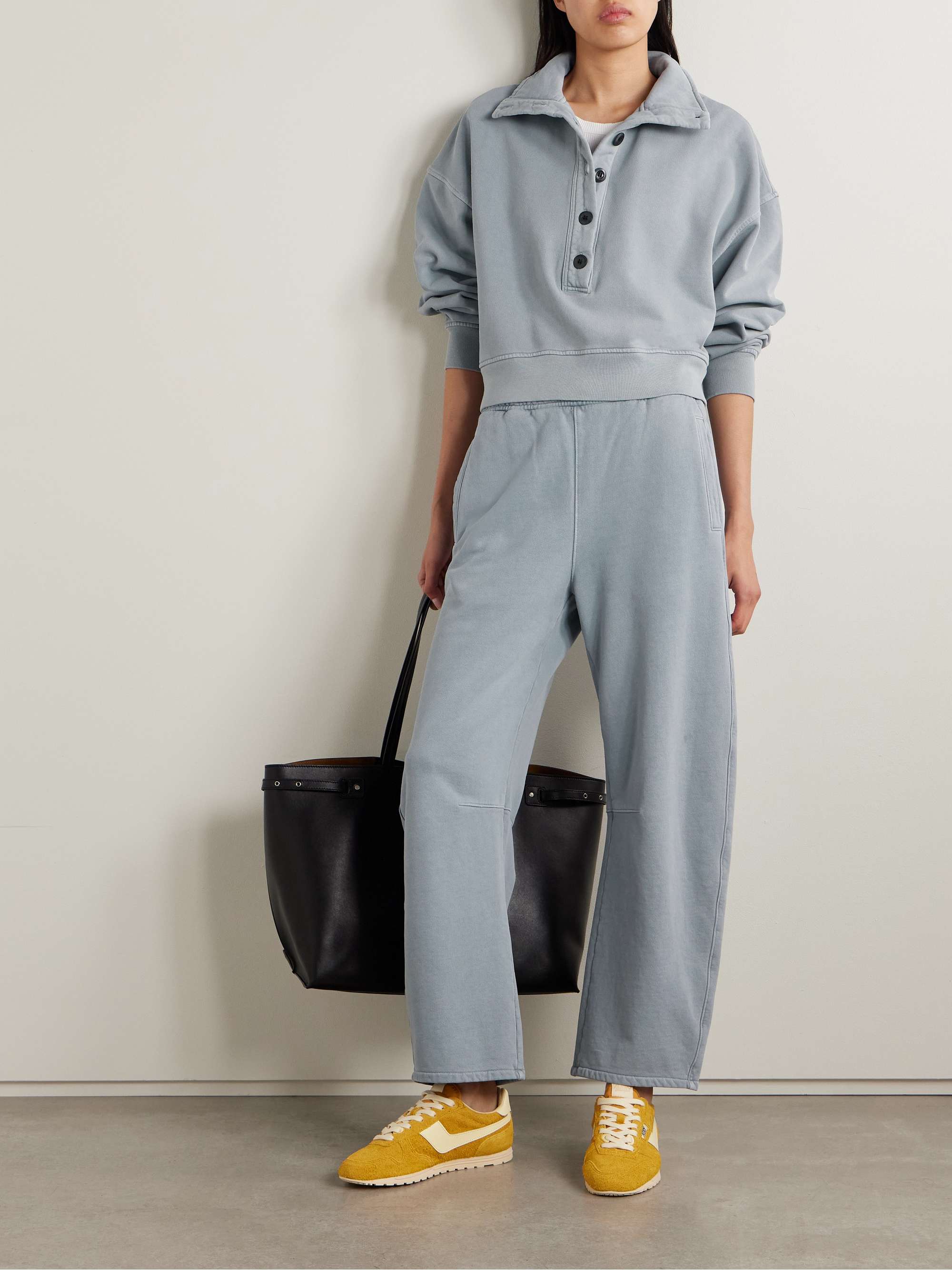 Mirelle cropped cotton-jersey sweatshirt view