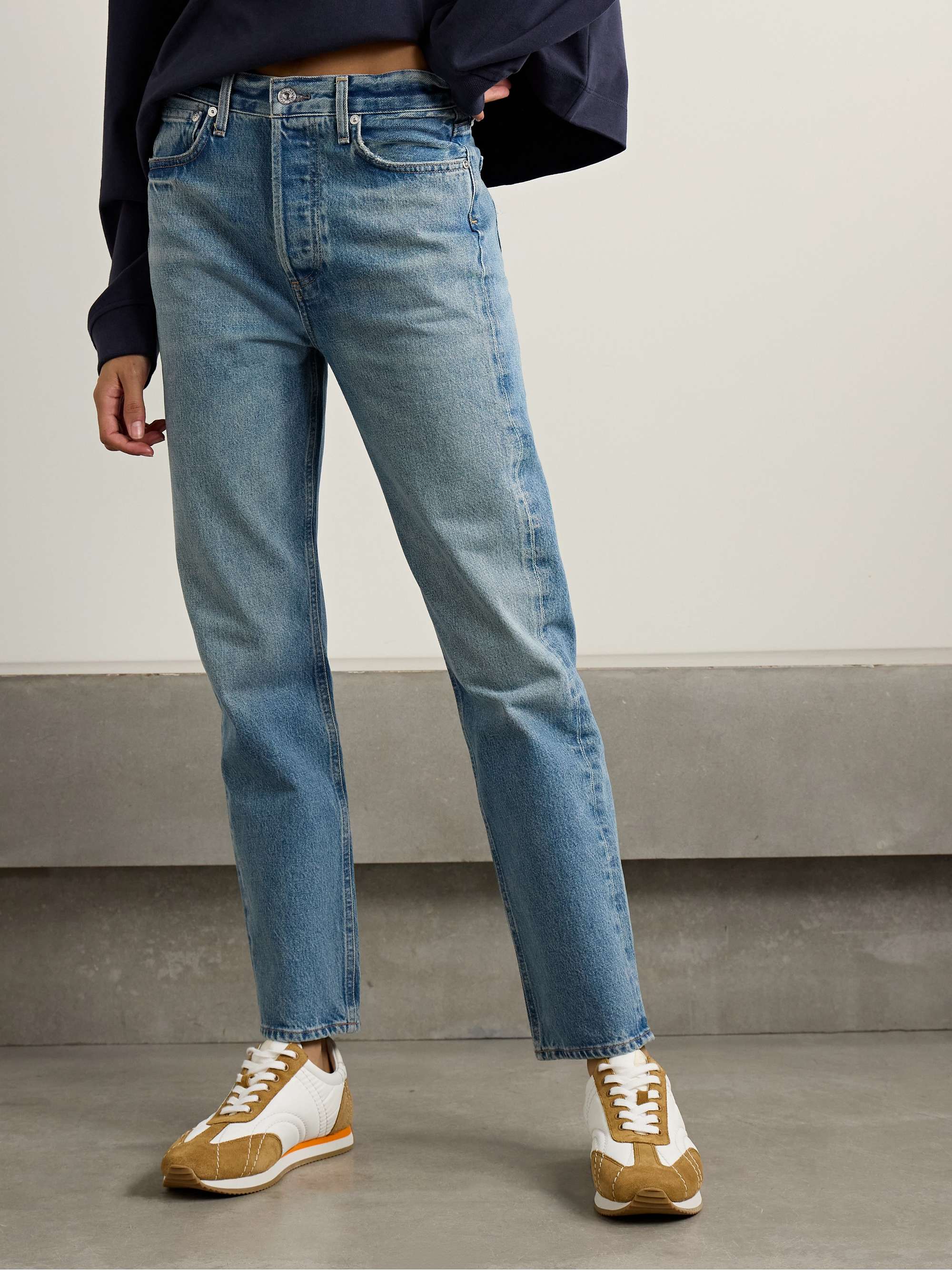 Blaine high-rise straight-leg jeans view