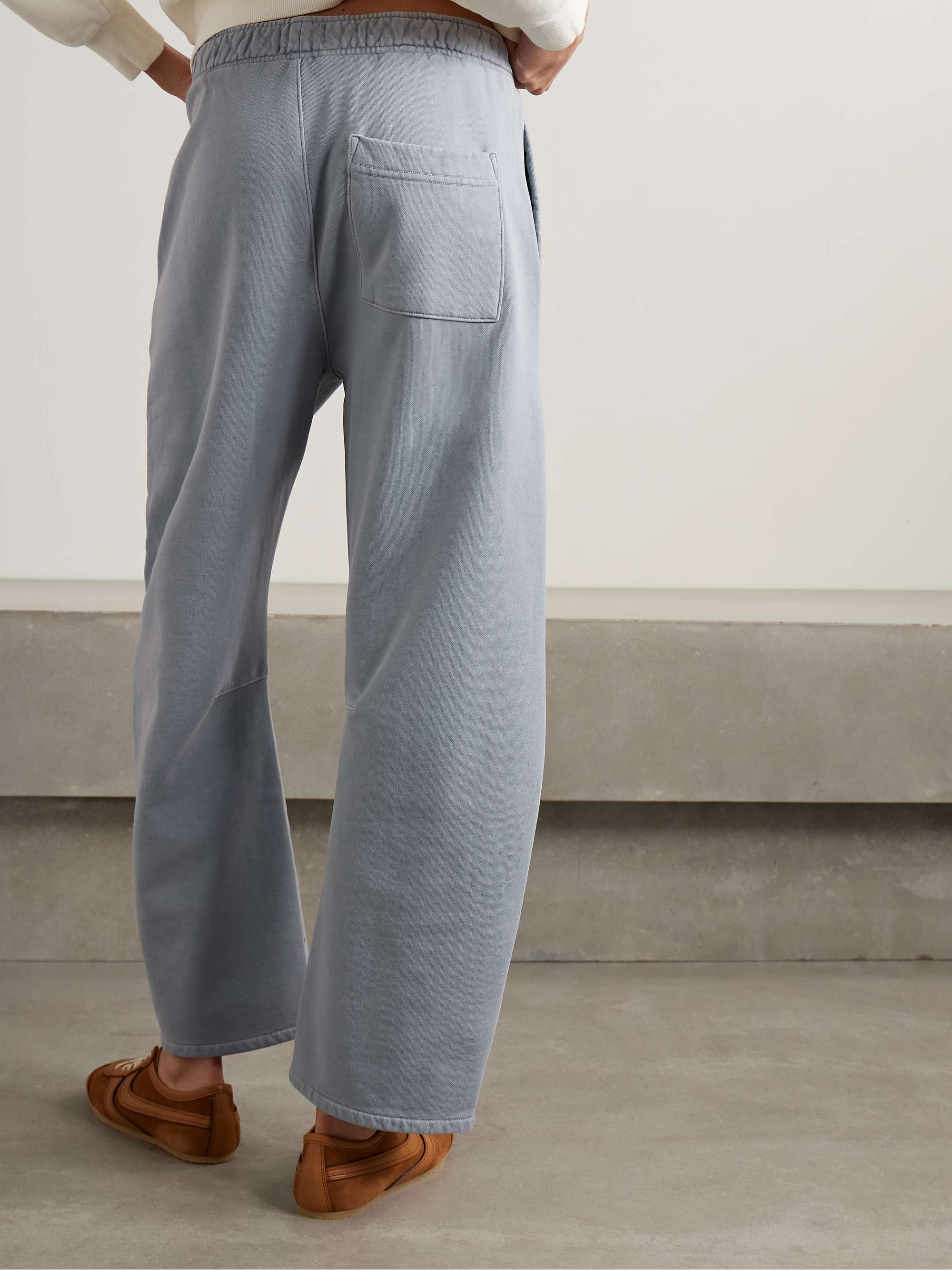 Miro cotton-jersey barrel-leg track pants view