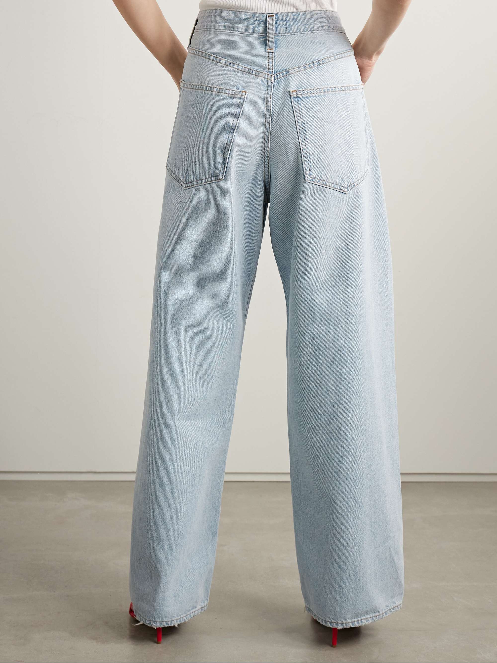 Vana draped low-rise wide-leg jeans view