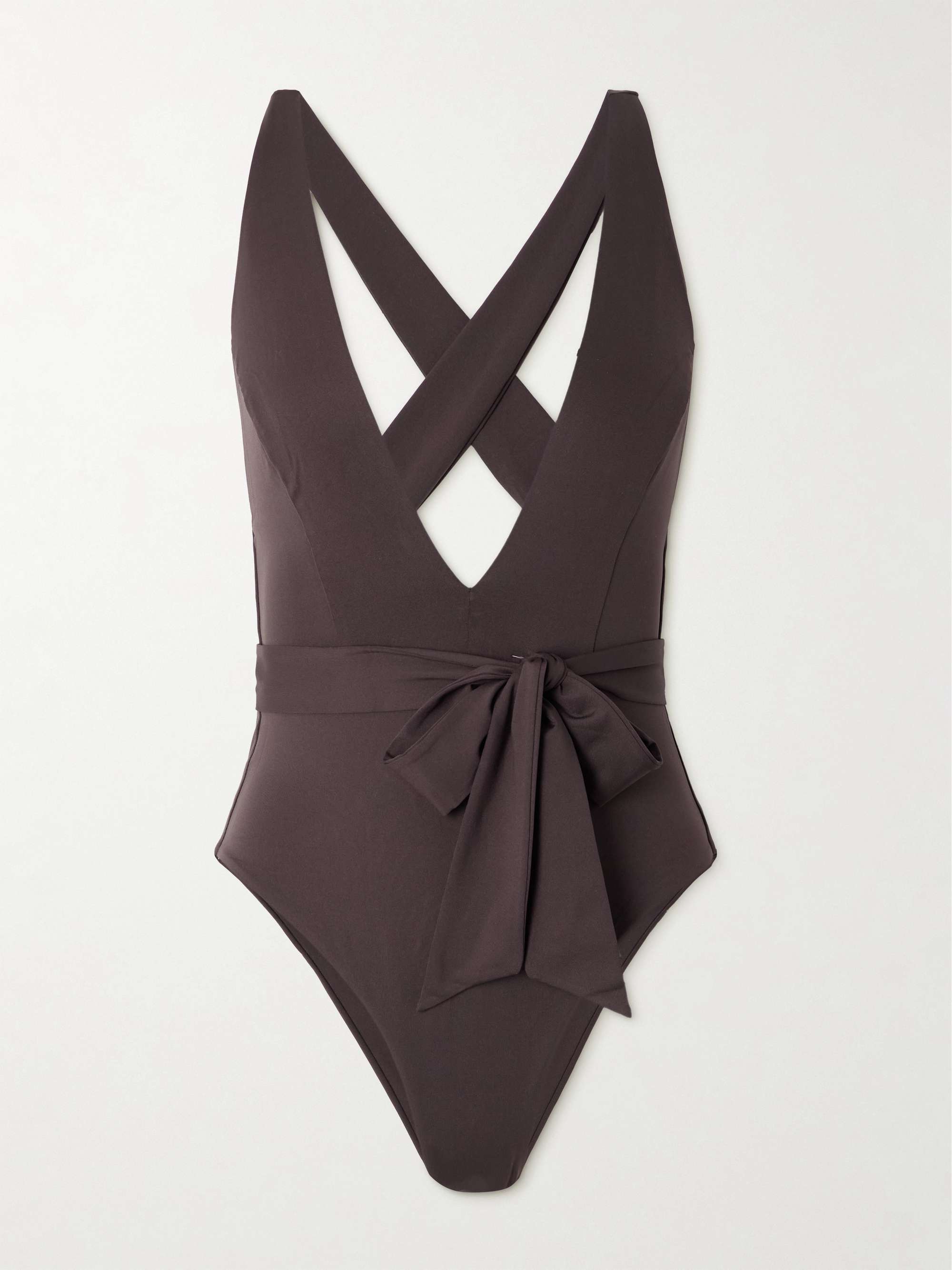 Cristel belted open-back swimsuit view