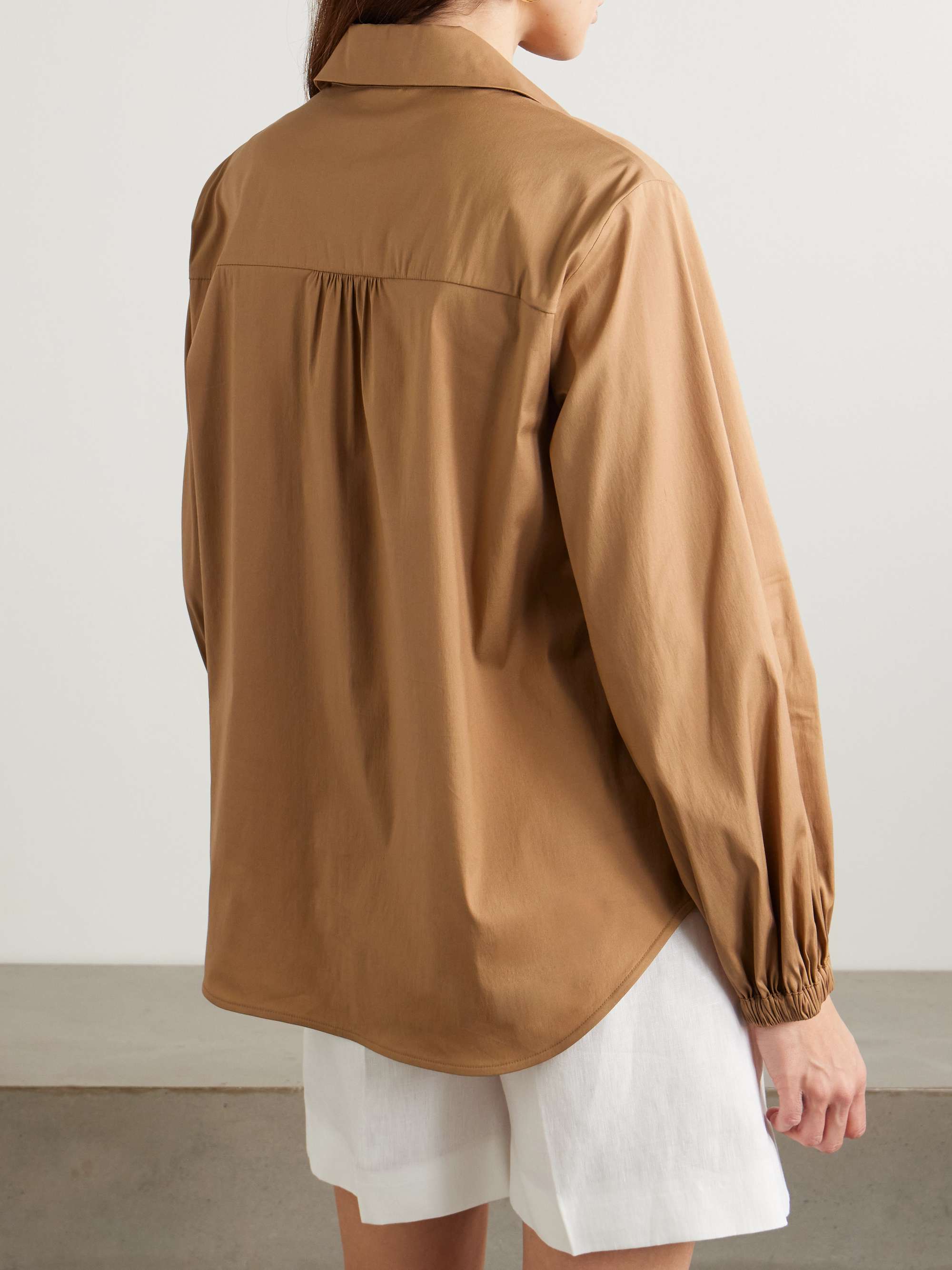 Panda cotton-blend sateen shirt view
