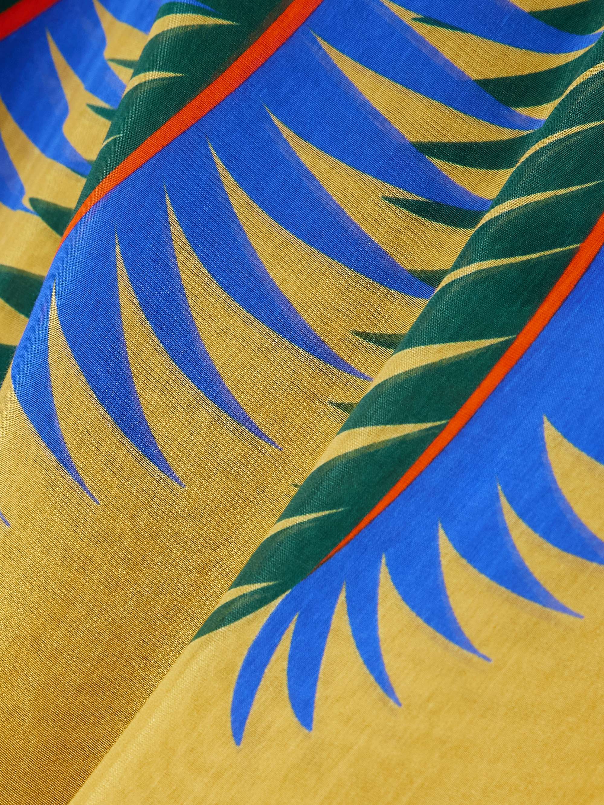 + Agostino Iacurci frayed printed cotton and silk-blend voile pareo view