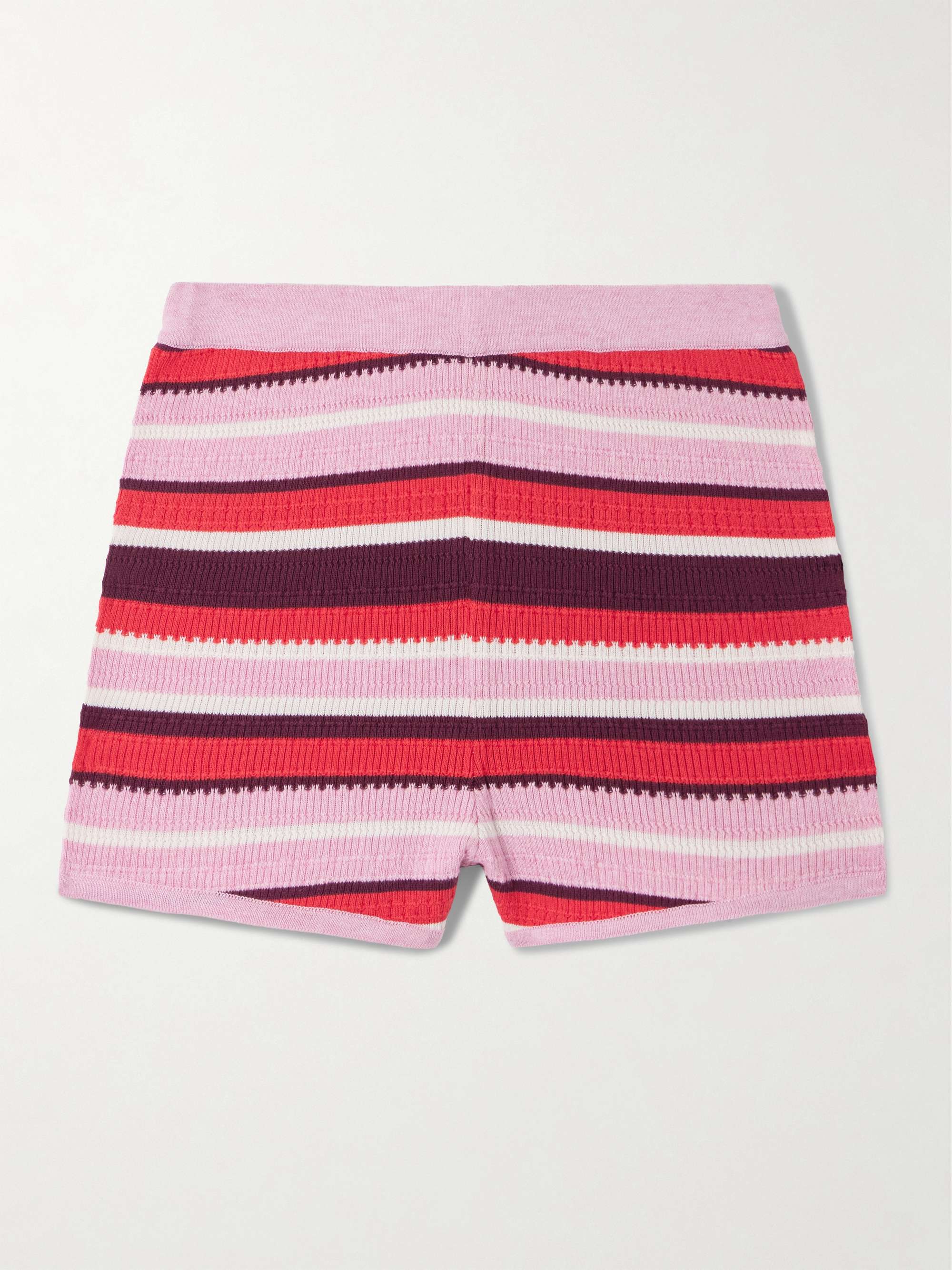Veneziana striped ribbed cotton shorts view