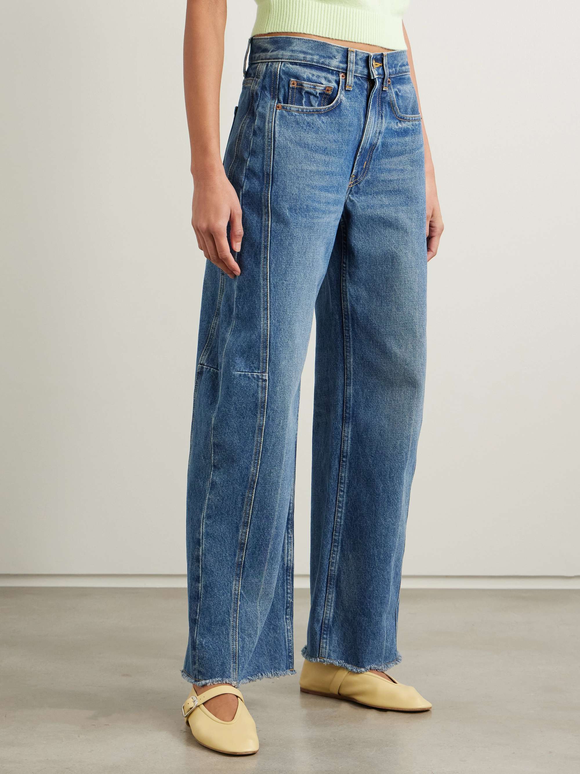 Relaxed Cuffed Lasso high-rise wide-leg jeans view