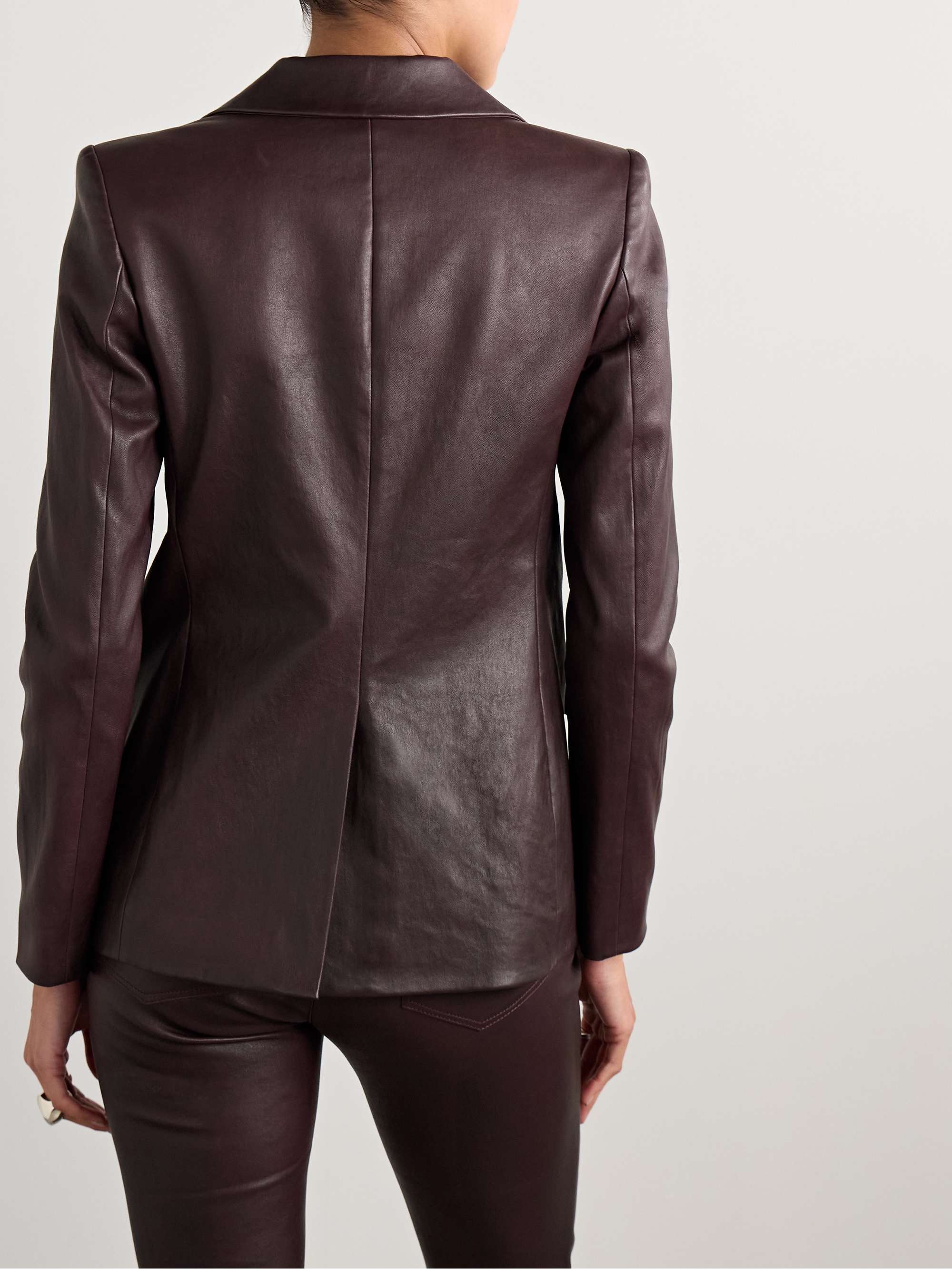 Luigi leather blazer view