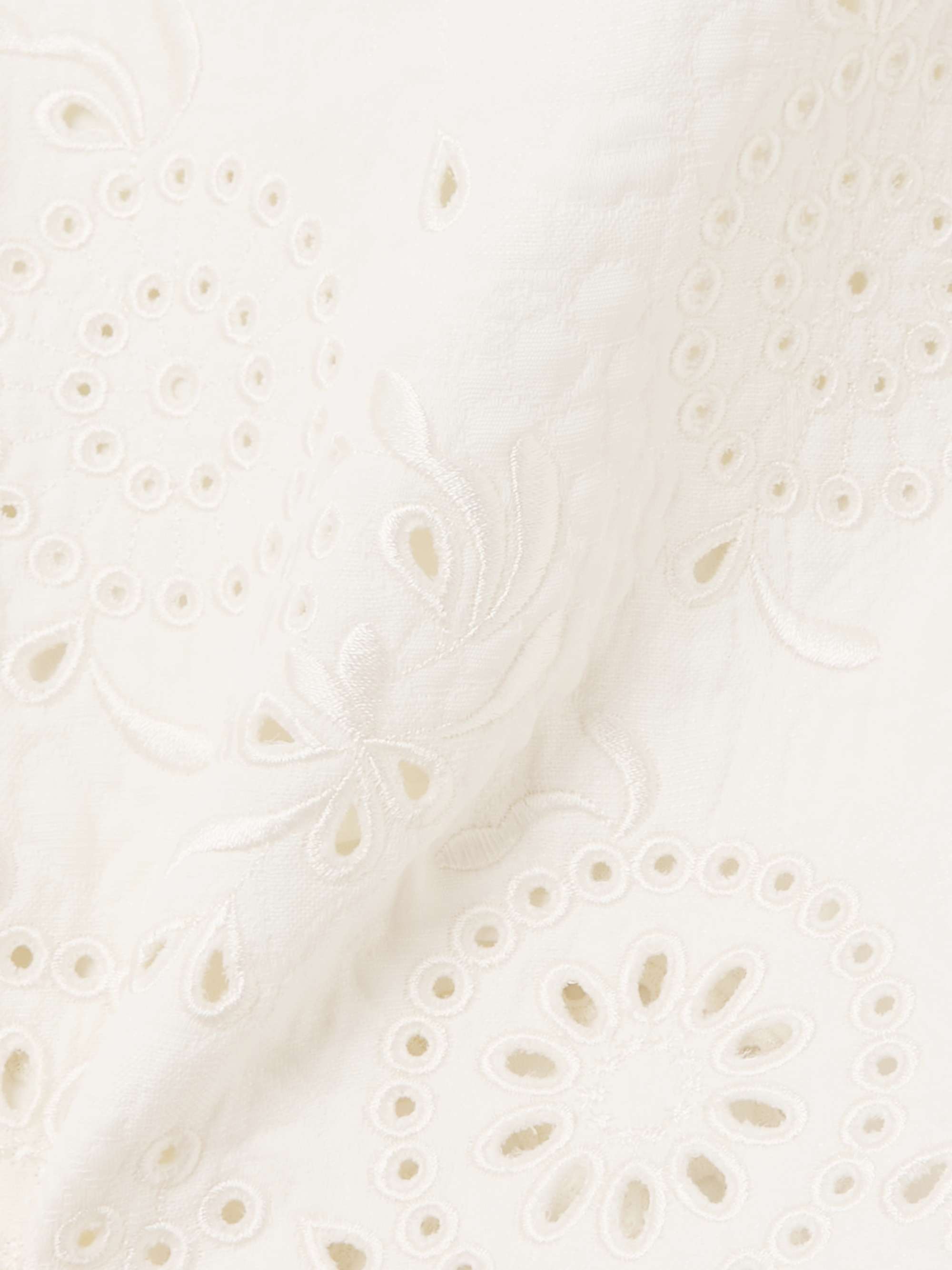 Scalloped quilted broderie anglaise cotton-blend mini skirt view