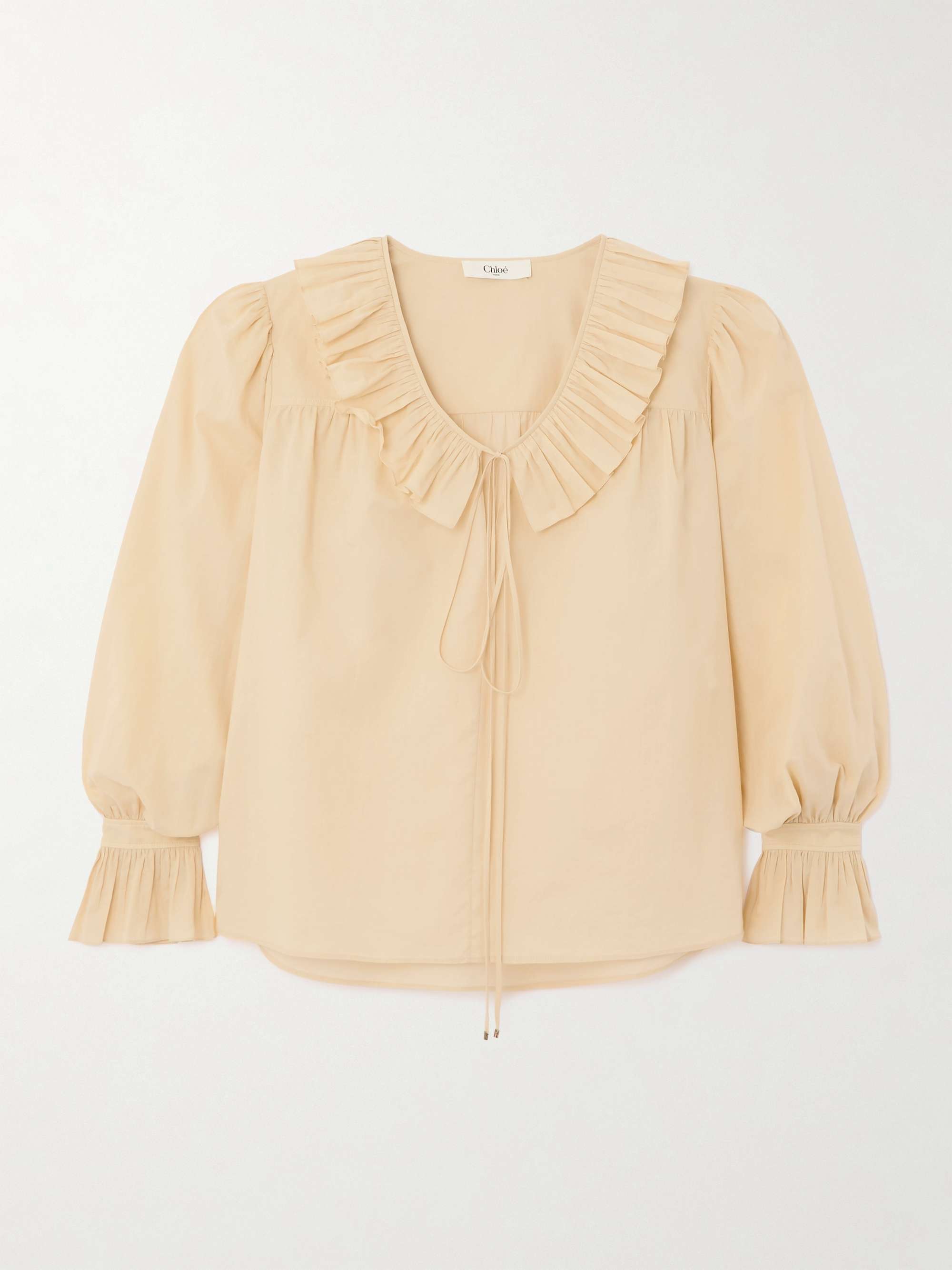 Ruffled cotton-voile blouse view