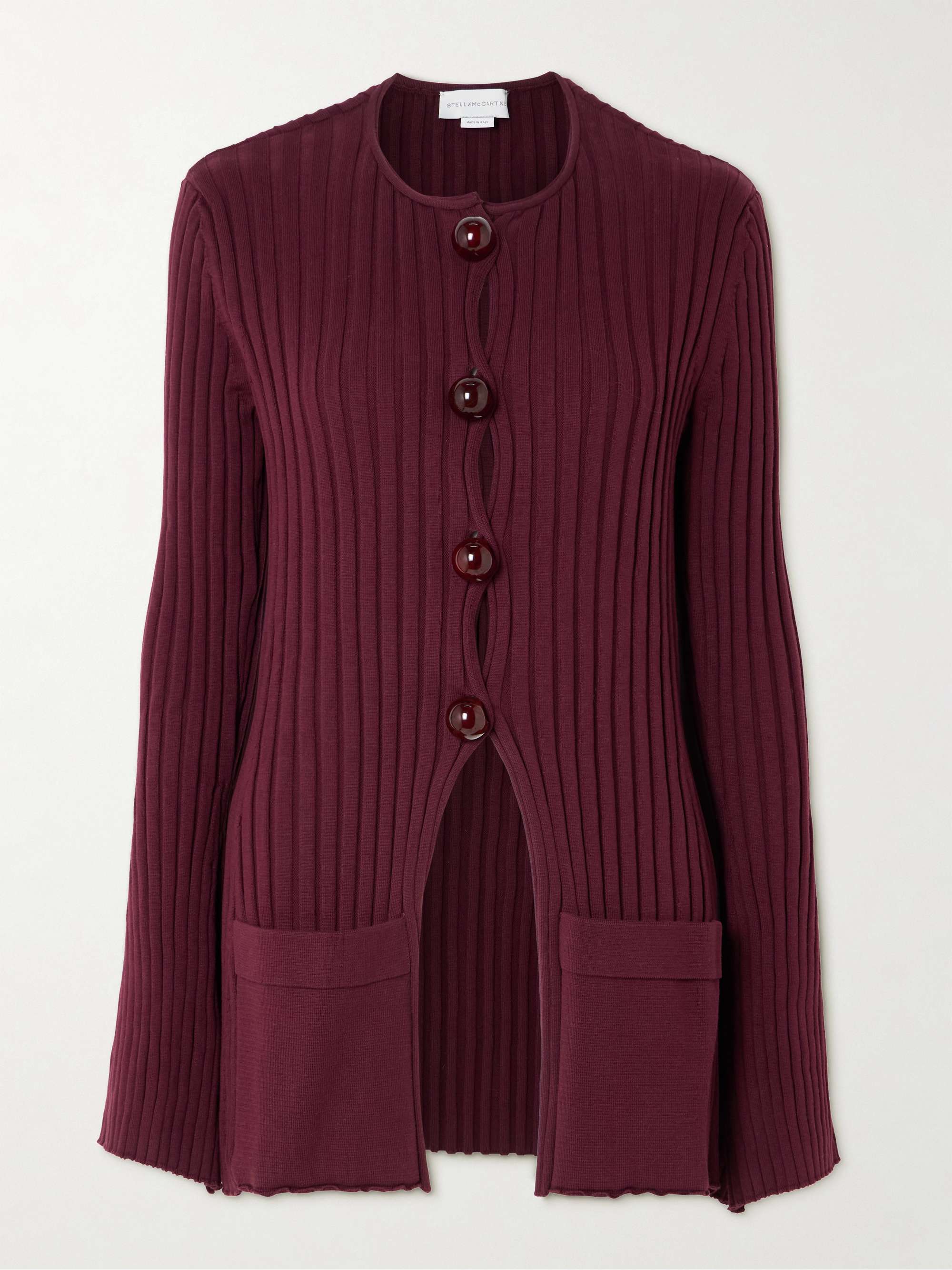 Ribbed organic cotton cardigan view