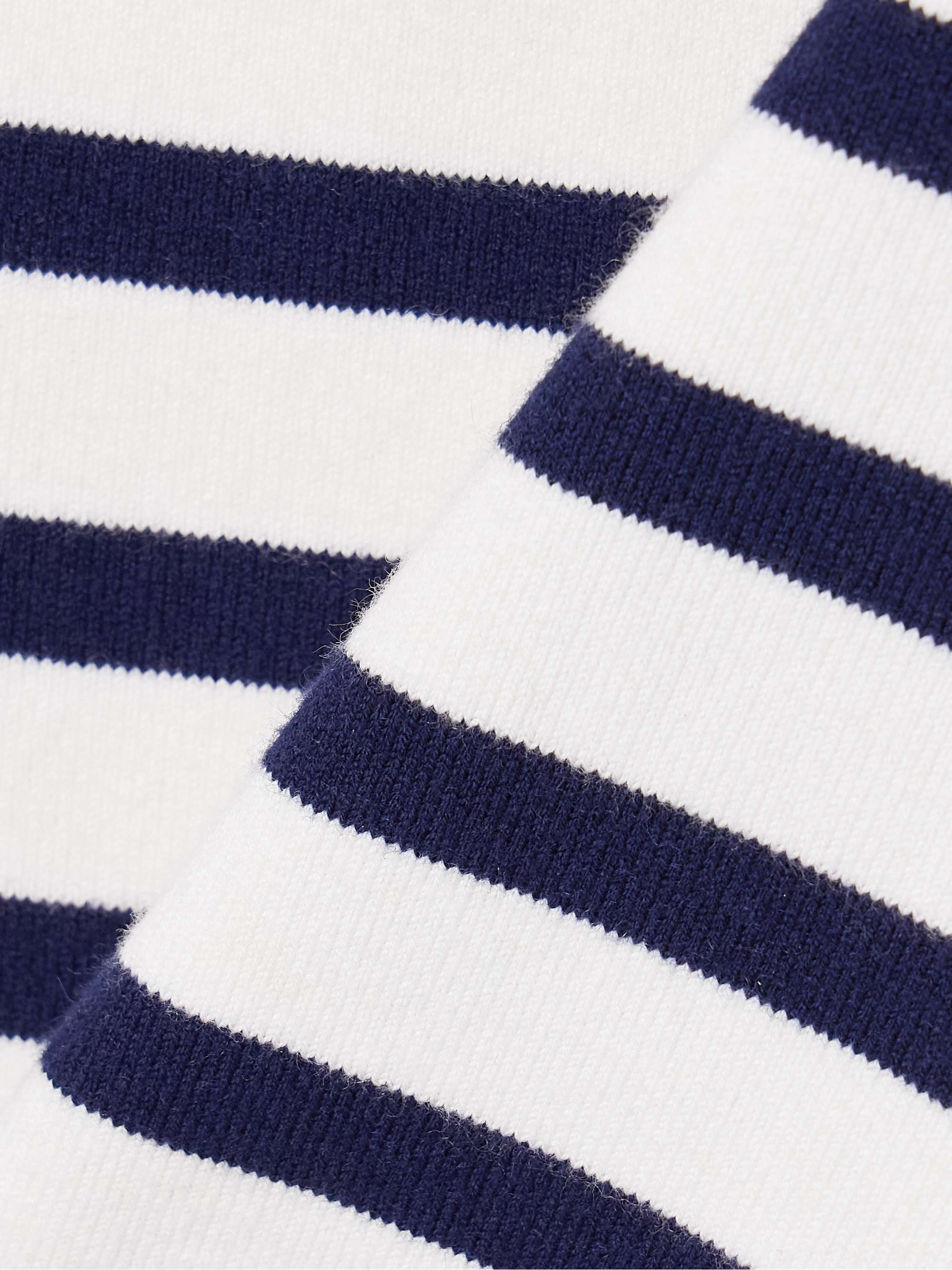 Striped cotton-blend tank view