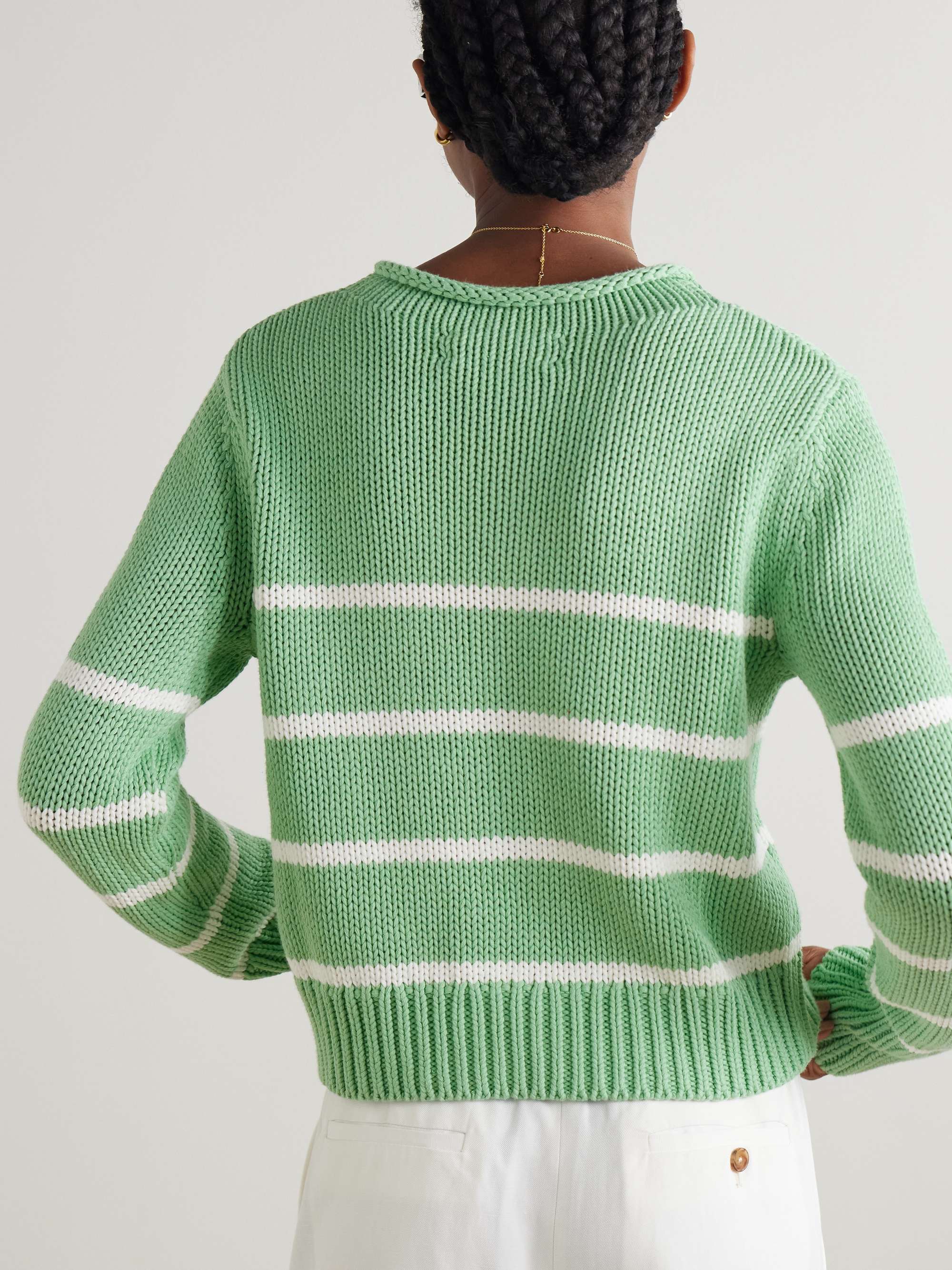 Mini Marina striped cotton sweater view
