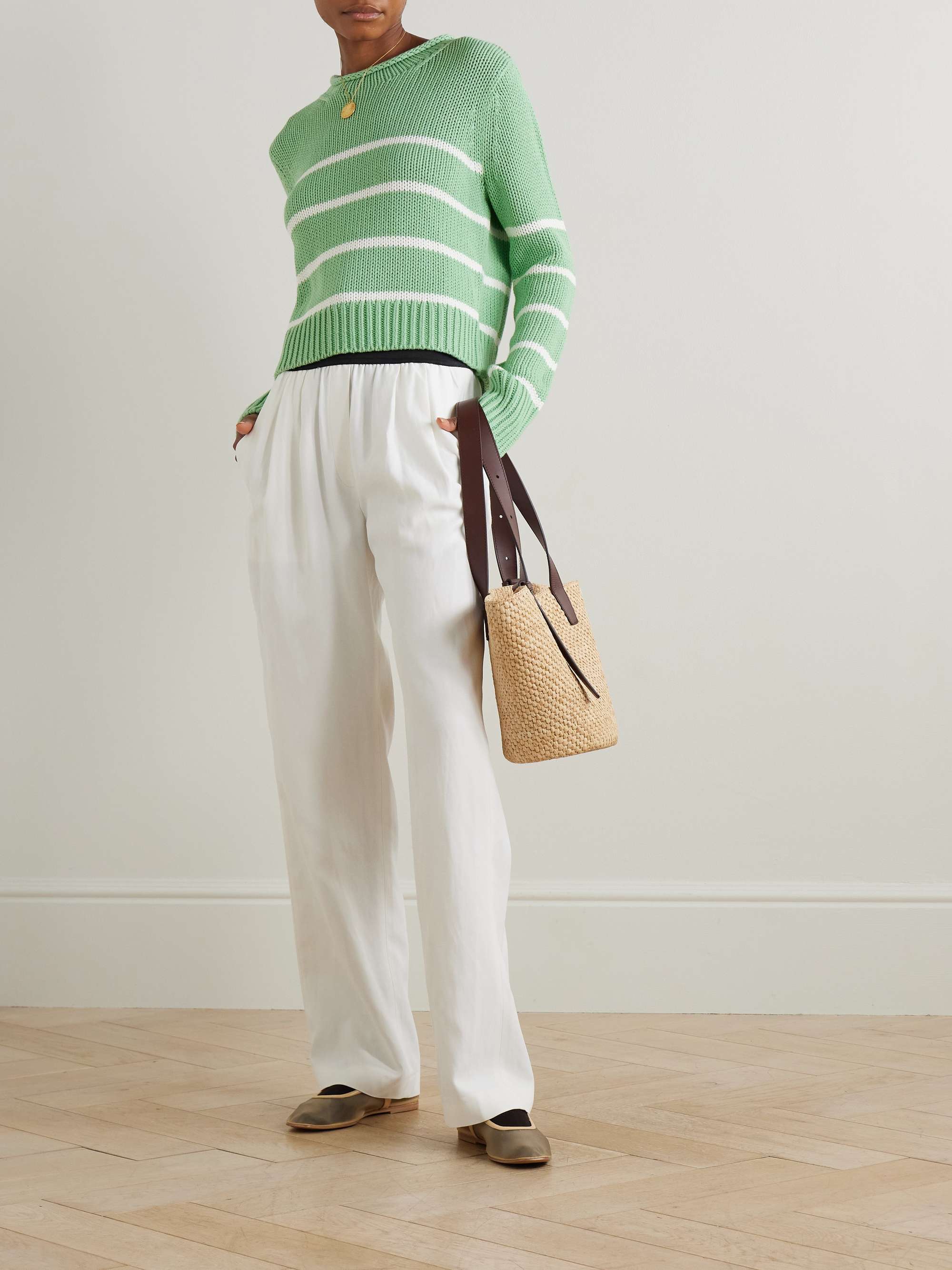 Mini Marina striped cotton sweater view