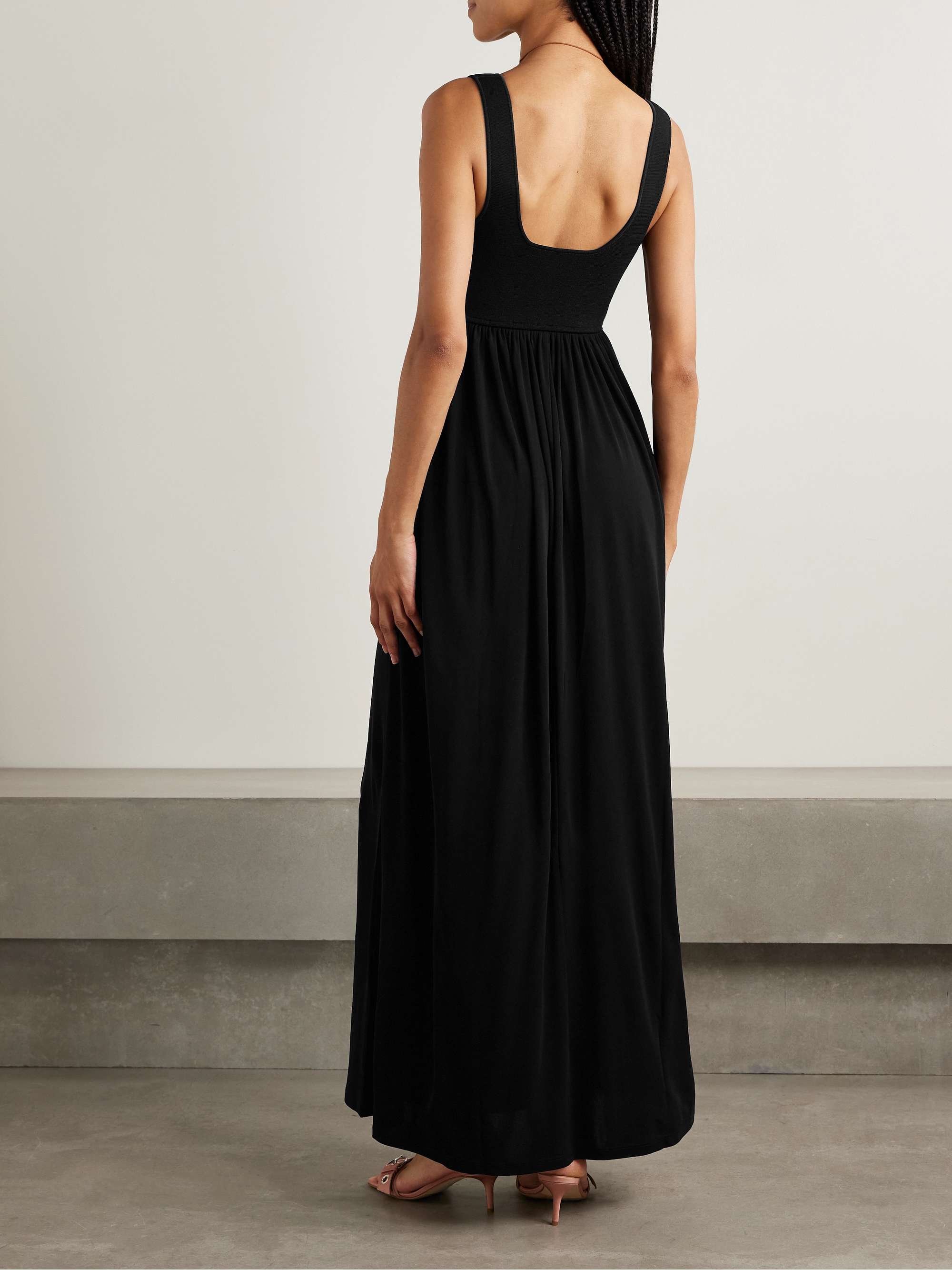 Celine stretch-knit and gathered jersey maxi dress view