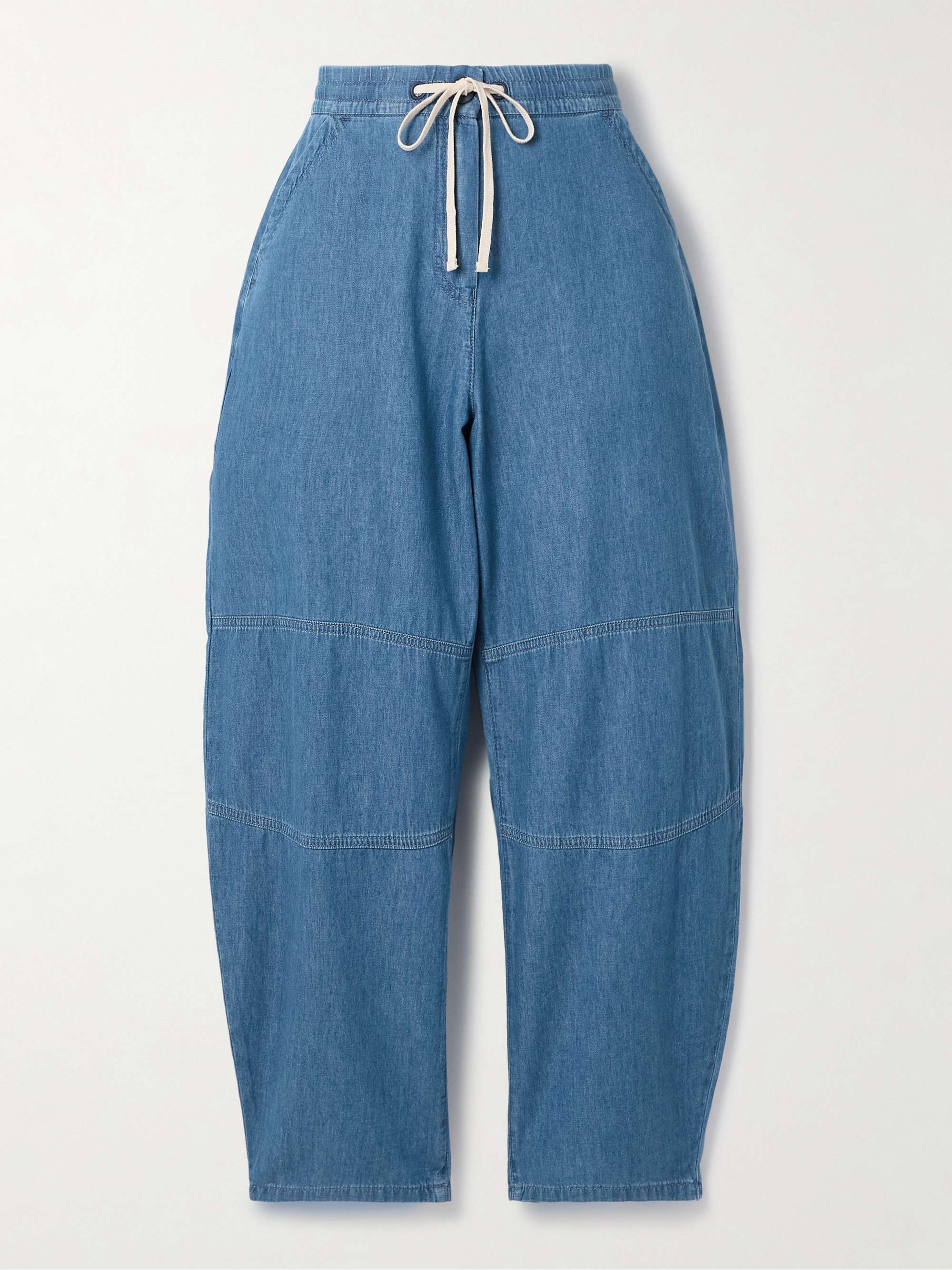 Dorian cotton-chambray barrel-leg pants view