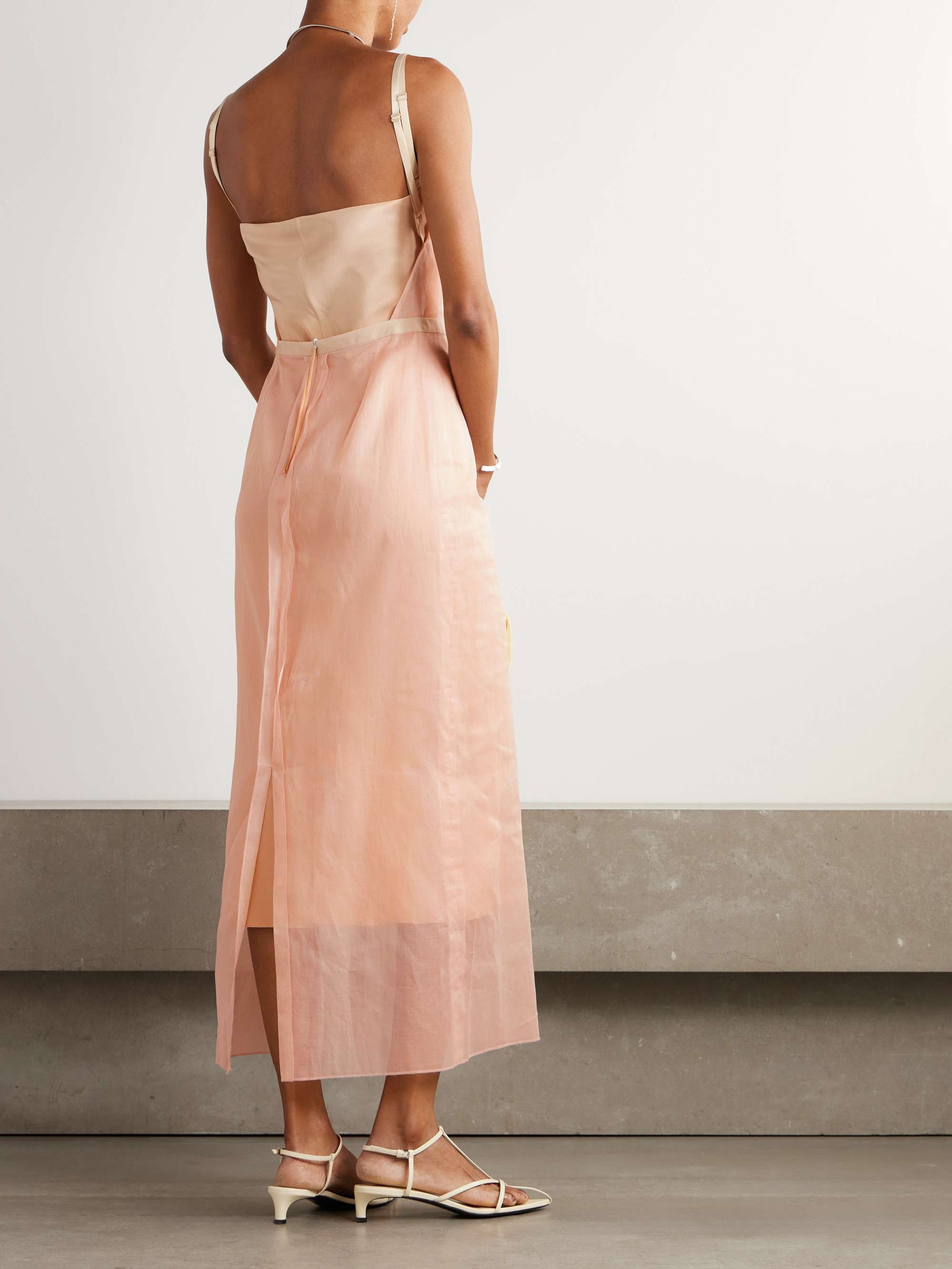 Layered cotton-gauze gown view
