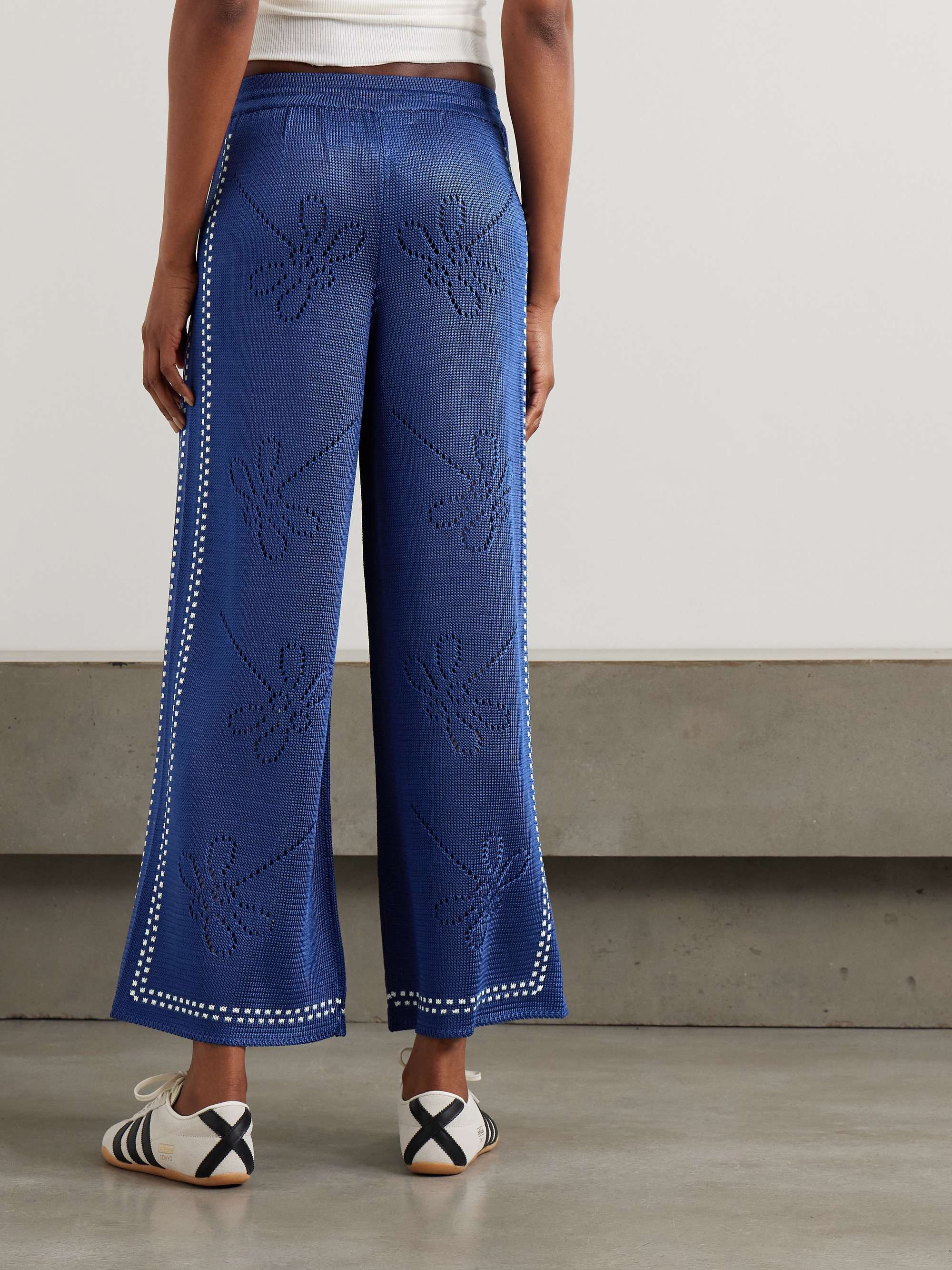 Garden Party pointelle-knit wide-leg pants view