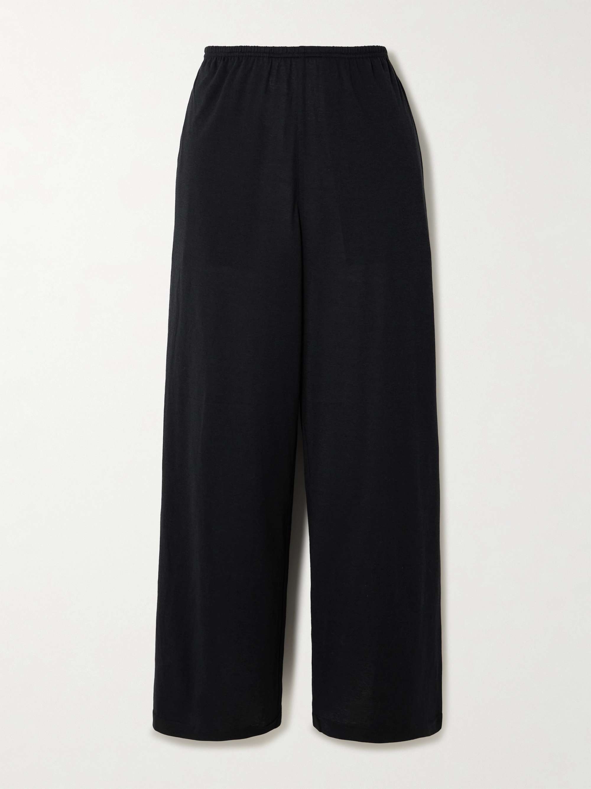 Silk and organic cotton-blend jersey pants view