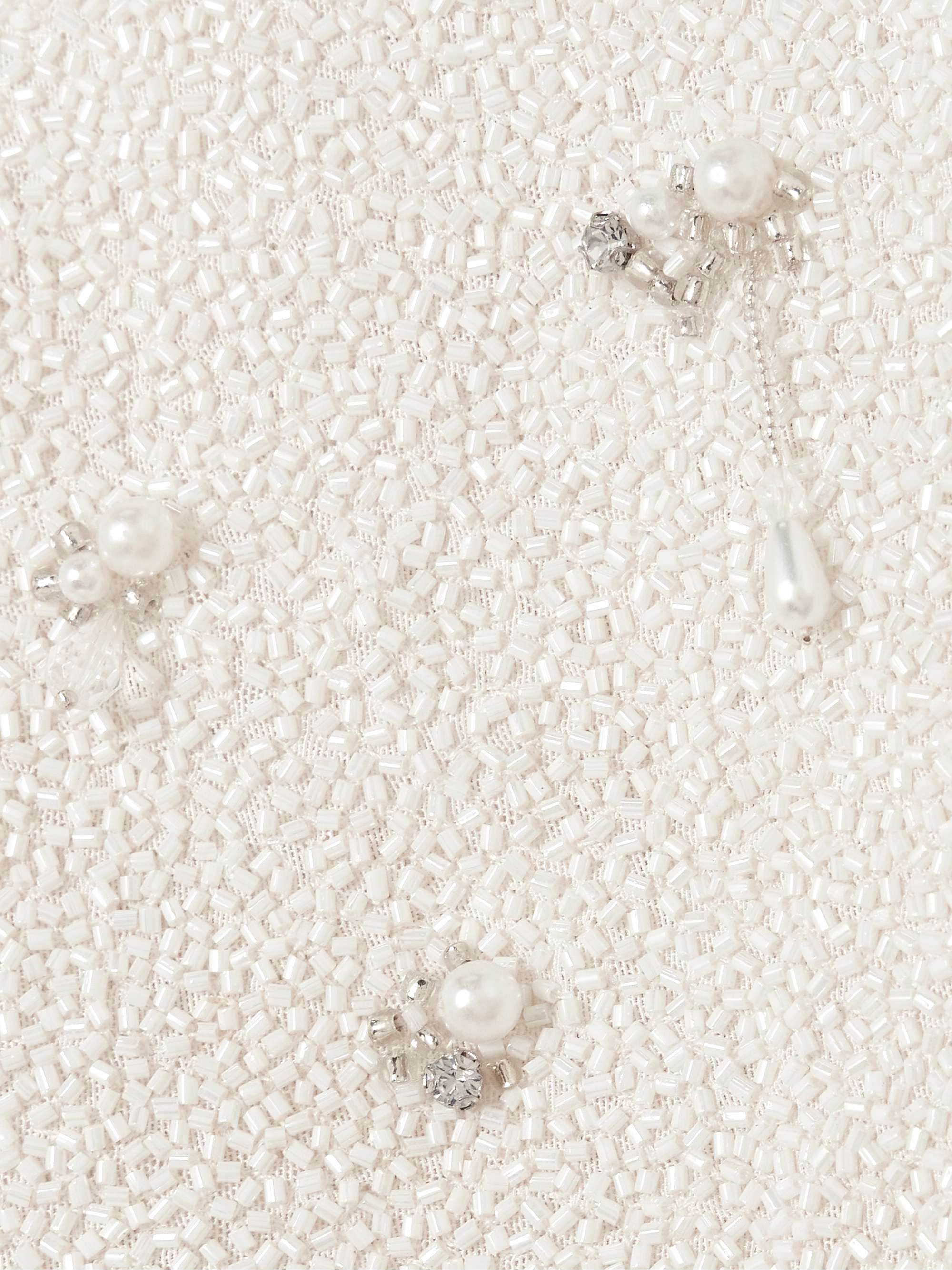 Droplet embellished beaded stretch-tulle mini dress view