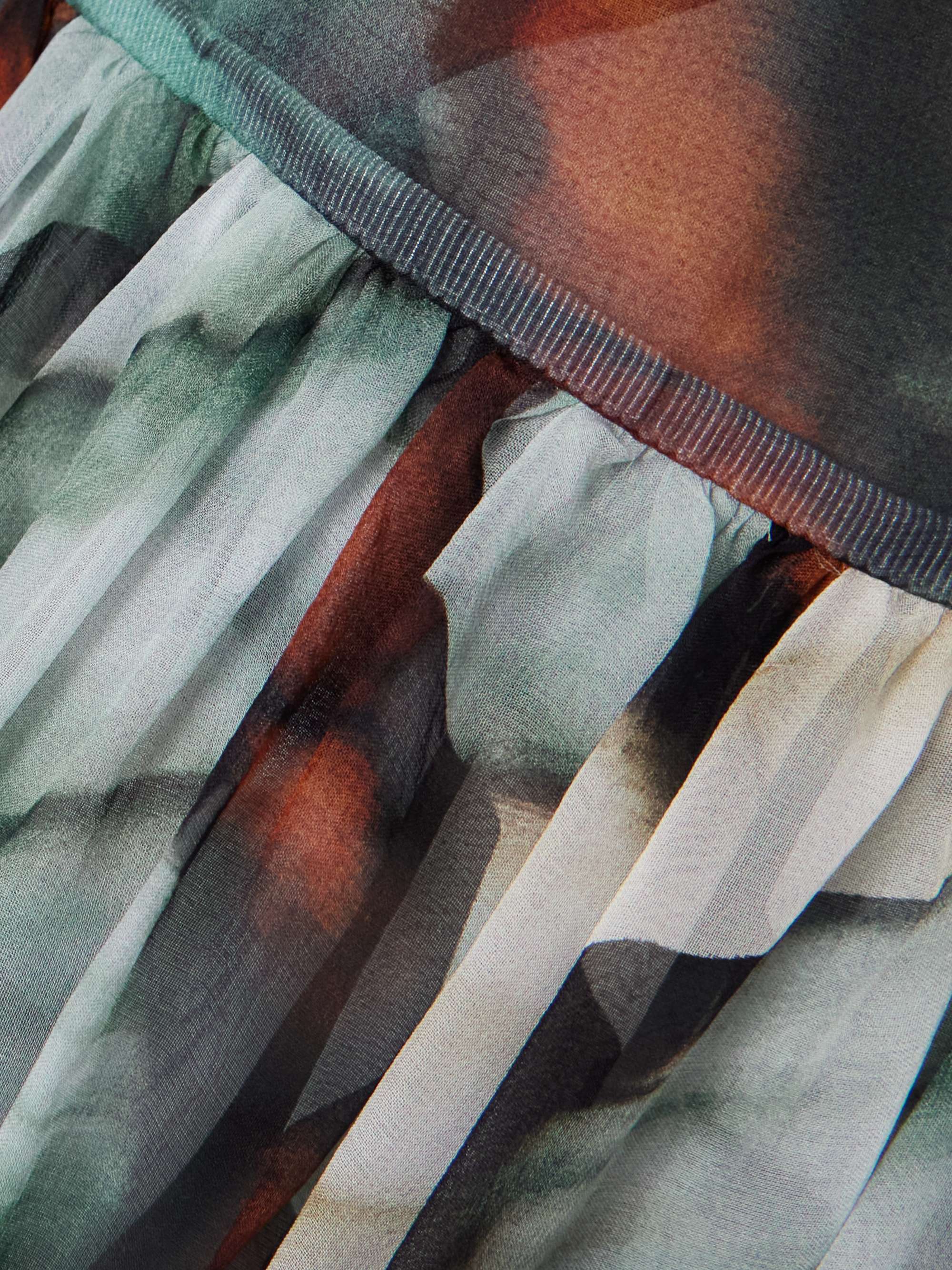 Printed silk-chiffon gown view